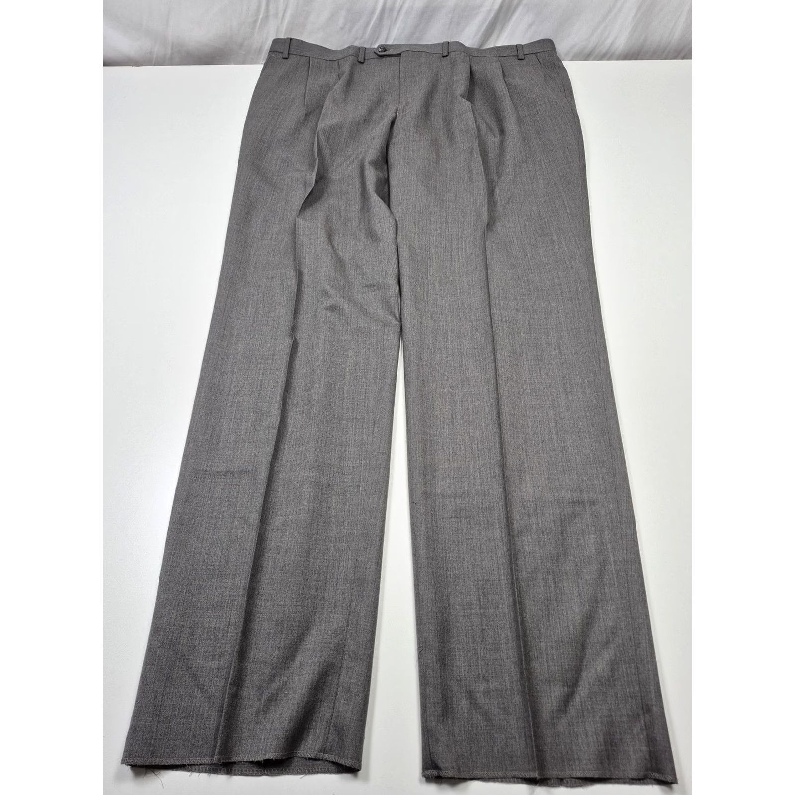 Ralph Lauren VTG Lauren Ralph Lauren Dress Pants Men 46x36 Gray Wool Pleated Unhemmed NWT Size US 30 / EU 46 - 2 Thumbnail
