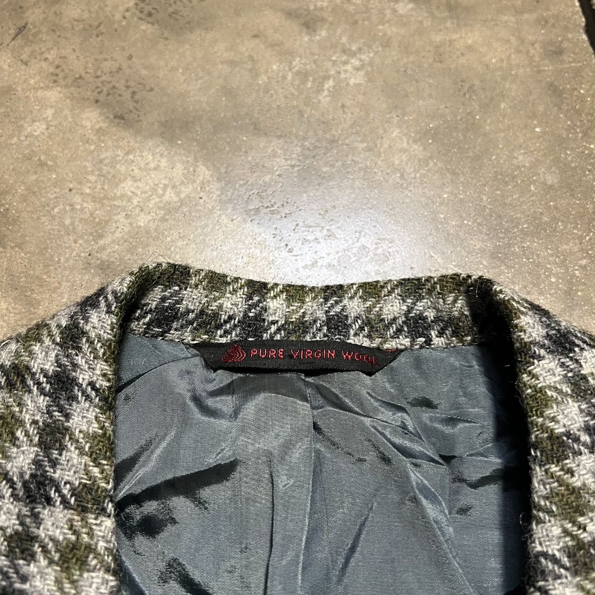 Hart Schaffner Marx Vintage Hart Schaffner Mark Houndstooth Wool Blazer Jacket Size 44R - 12 Thumbnail