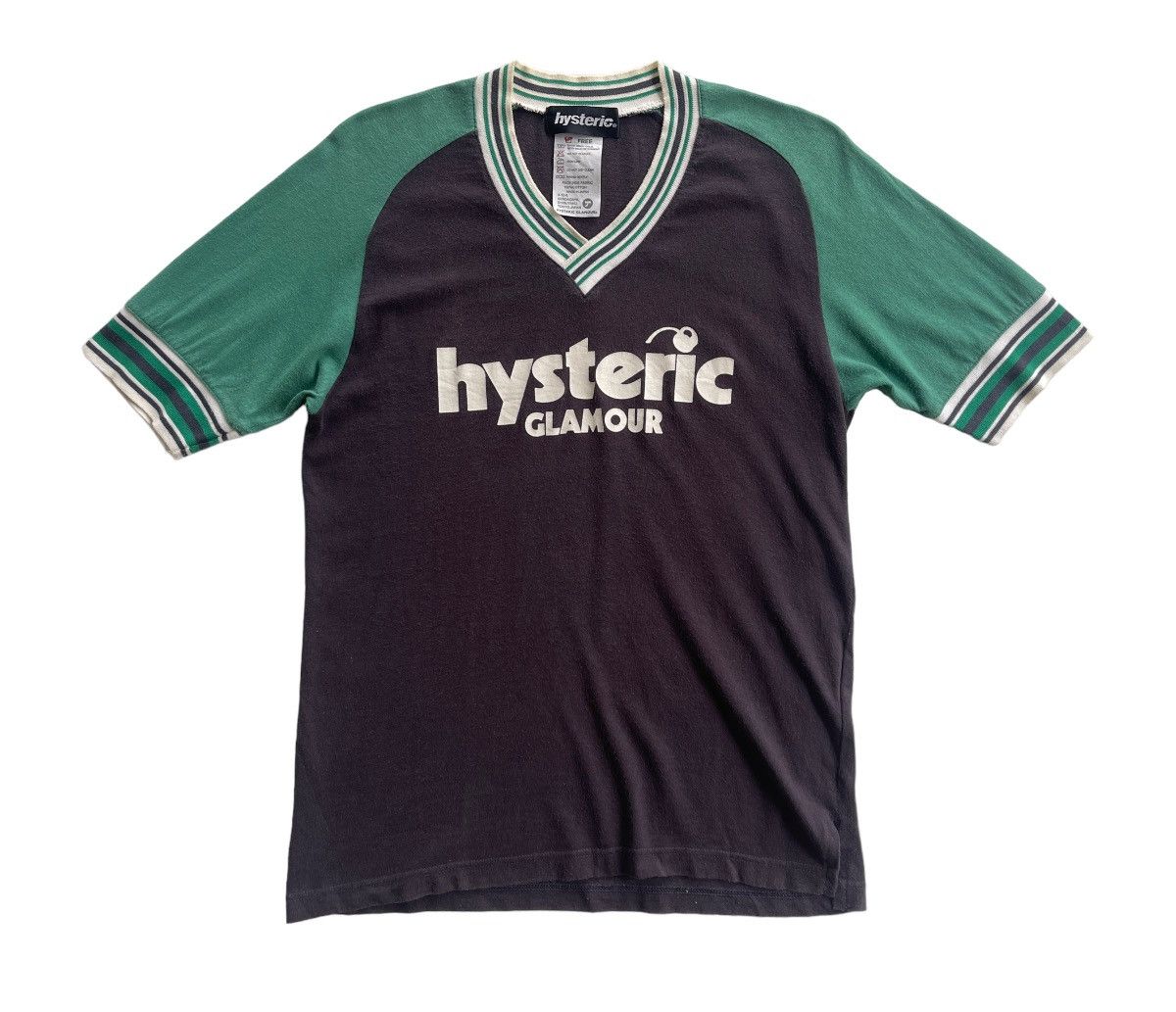 Hysteric Glamour Hysteric Glamour Japan Faded Ringer Shirt Size US S / EU 44-46 / 1 - 2 Thumbnail
