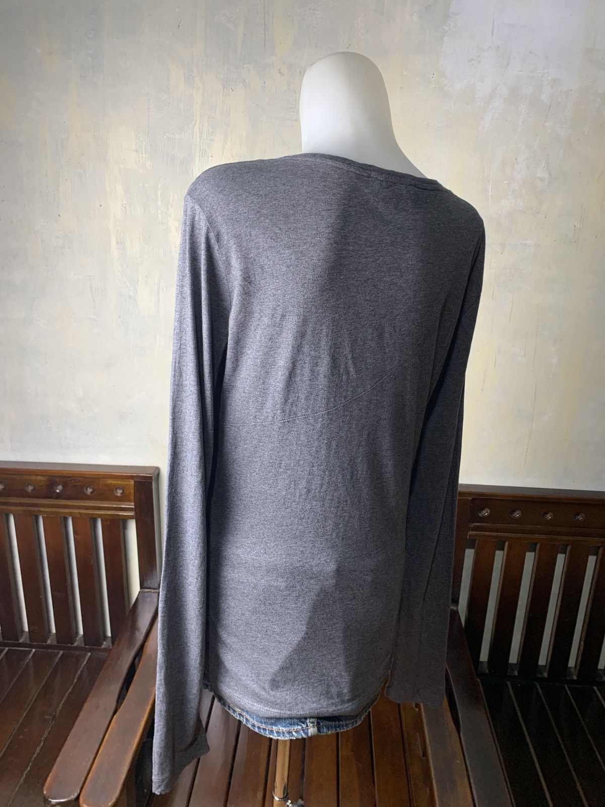 Diesel Diesel Spain Charcoal Punk Iconic Logo Studded Wide Neck Top Size M / US 6-8 / IT 42-44 - 3 Thumbnail