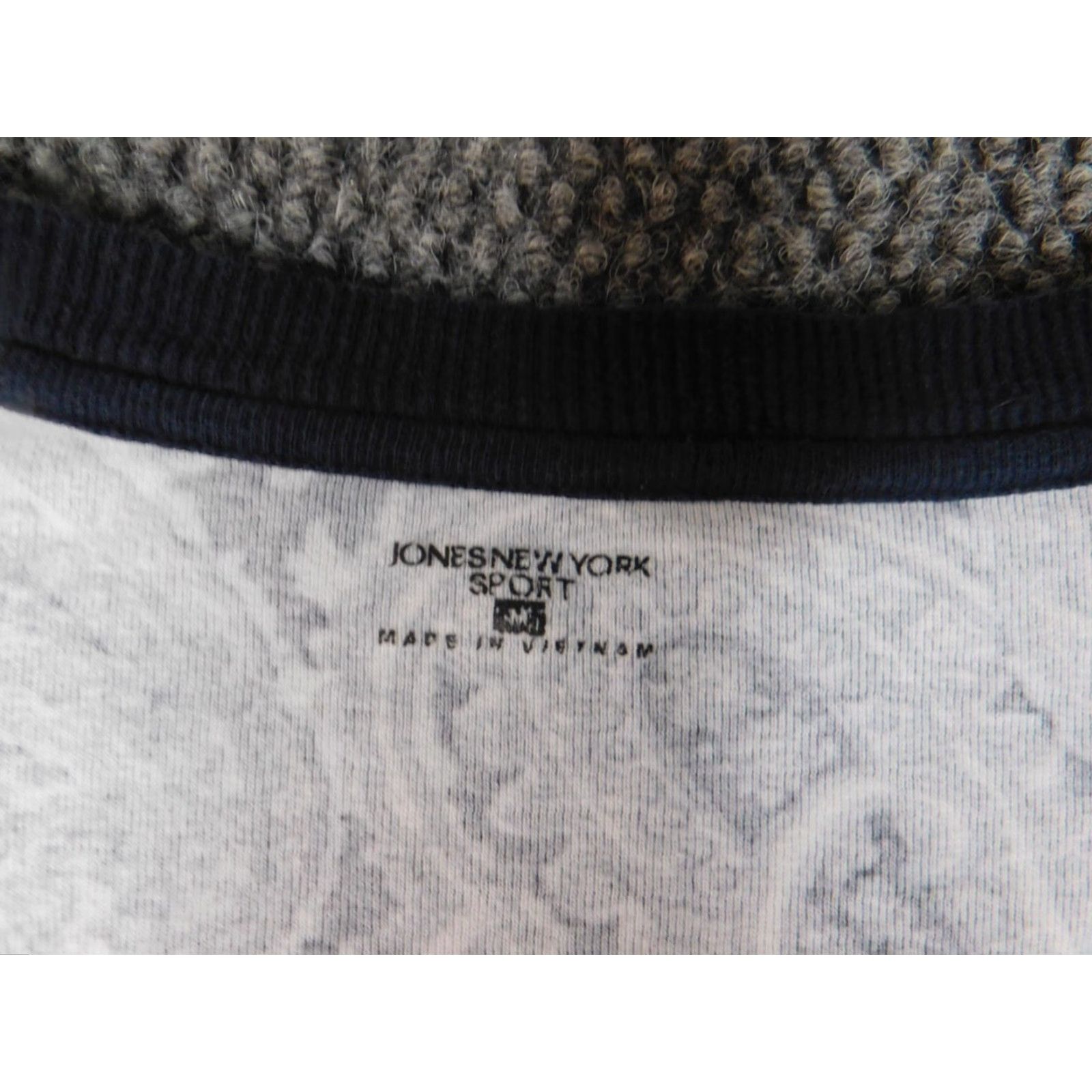Jones New York Jones New York Womens Blouse M Blue Stretch Argyle Crew Neck Cap Sleeve Regular Casual Vintage: No (100% Cotton Rayon) Size M / US 6-8 / IT 42-44 - 4 Thumbnail