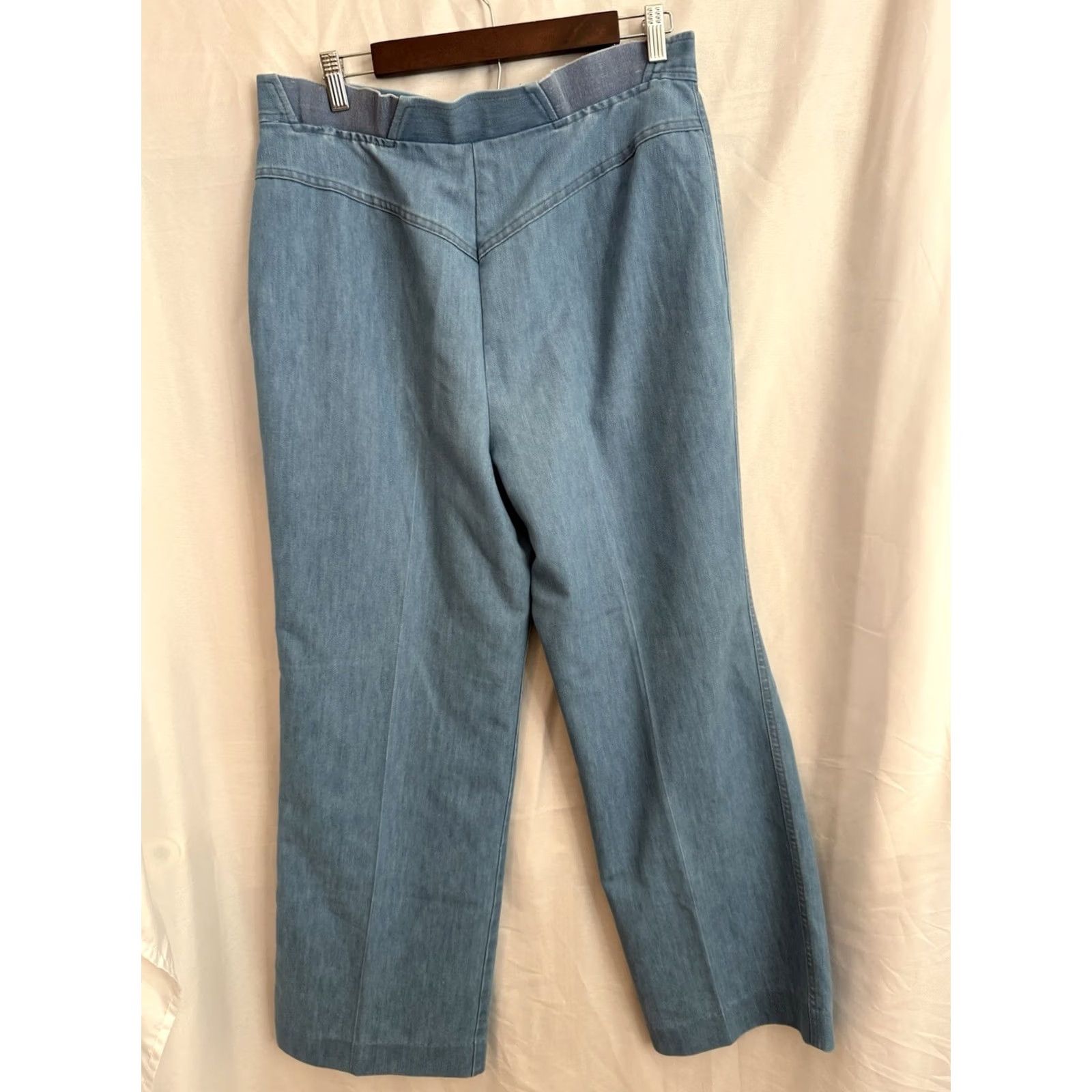 Vintage VINTAGE Koret Jeans Womens 16 Blues Light Wash High Waisted Bareback 70s 80s Size 38" / US 16 / IT 52 - 2 Thumbnail