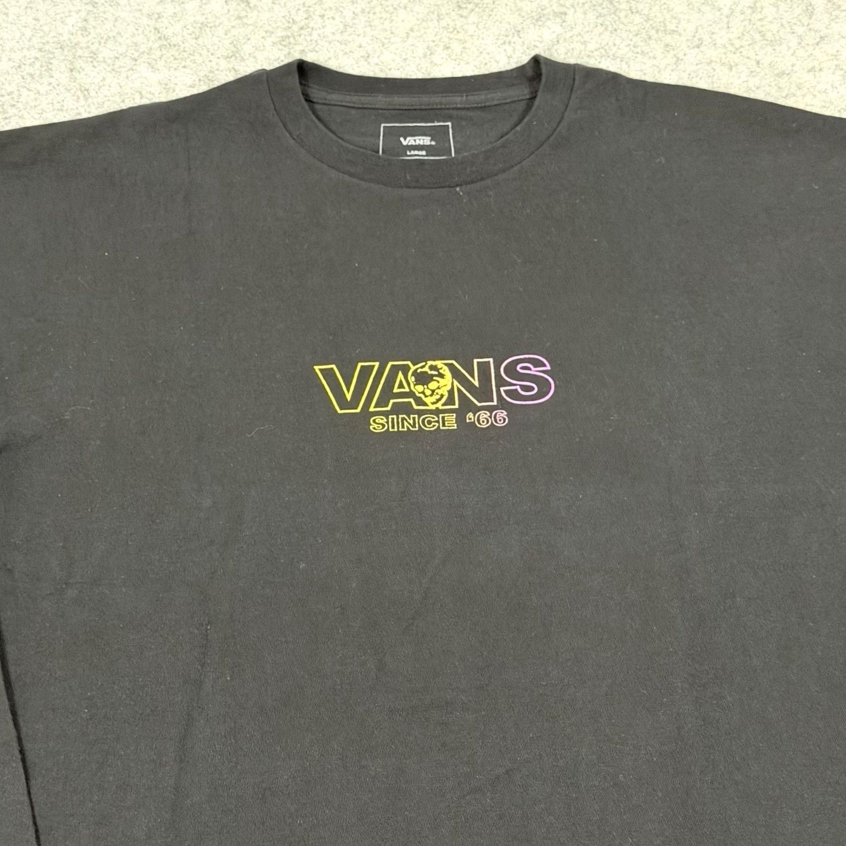 Vans VANS Classic Casual Graphic Print Long Sleeve Shirt Men L Black Size US L / EU 52-54 / 3 - 2 Thumbnail
