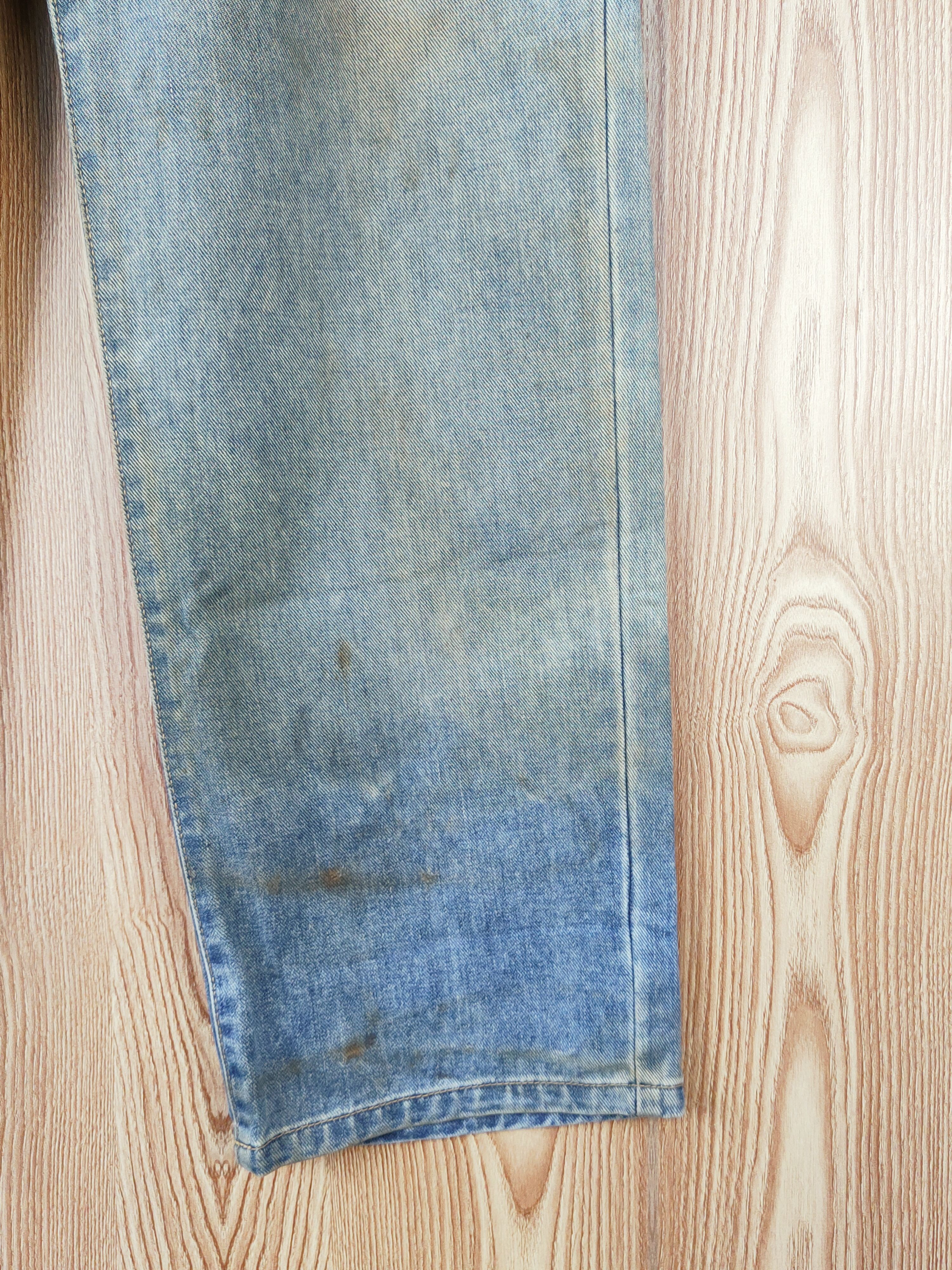 Japanese Brand Halley Stone Blue Faded Distressed Ripped Jeans #W504 Size US 34 / EU 50 - 6 Thumbnail