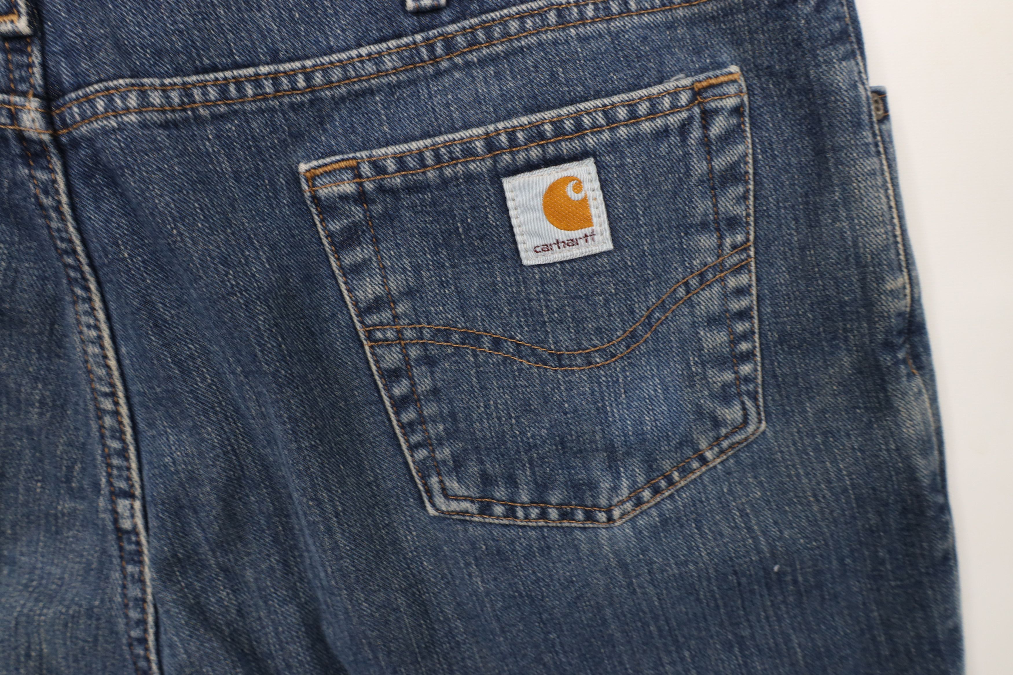 Carhartt × Vintage Vintage Carhartt Fit Flannel Lined Wide Leg Denim Jeans Size 38" / US 16 / IT 52 - 13 Thumbnail