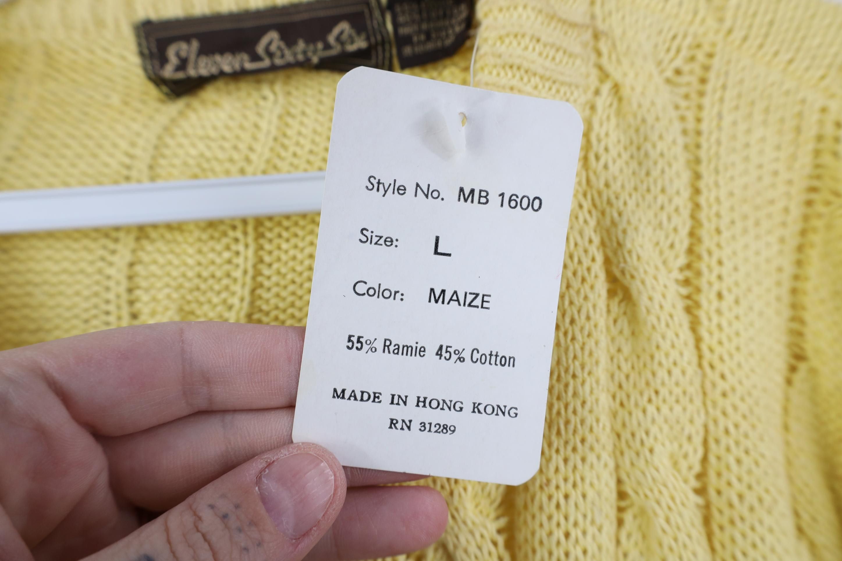 Vintage Deadstock Vintage 80s 90s Streetwear Chunky Cable Sweater Size US L / EU 52-54 / 3 - 4 Thumbnail