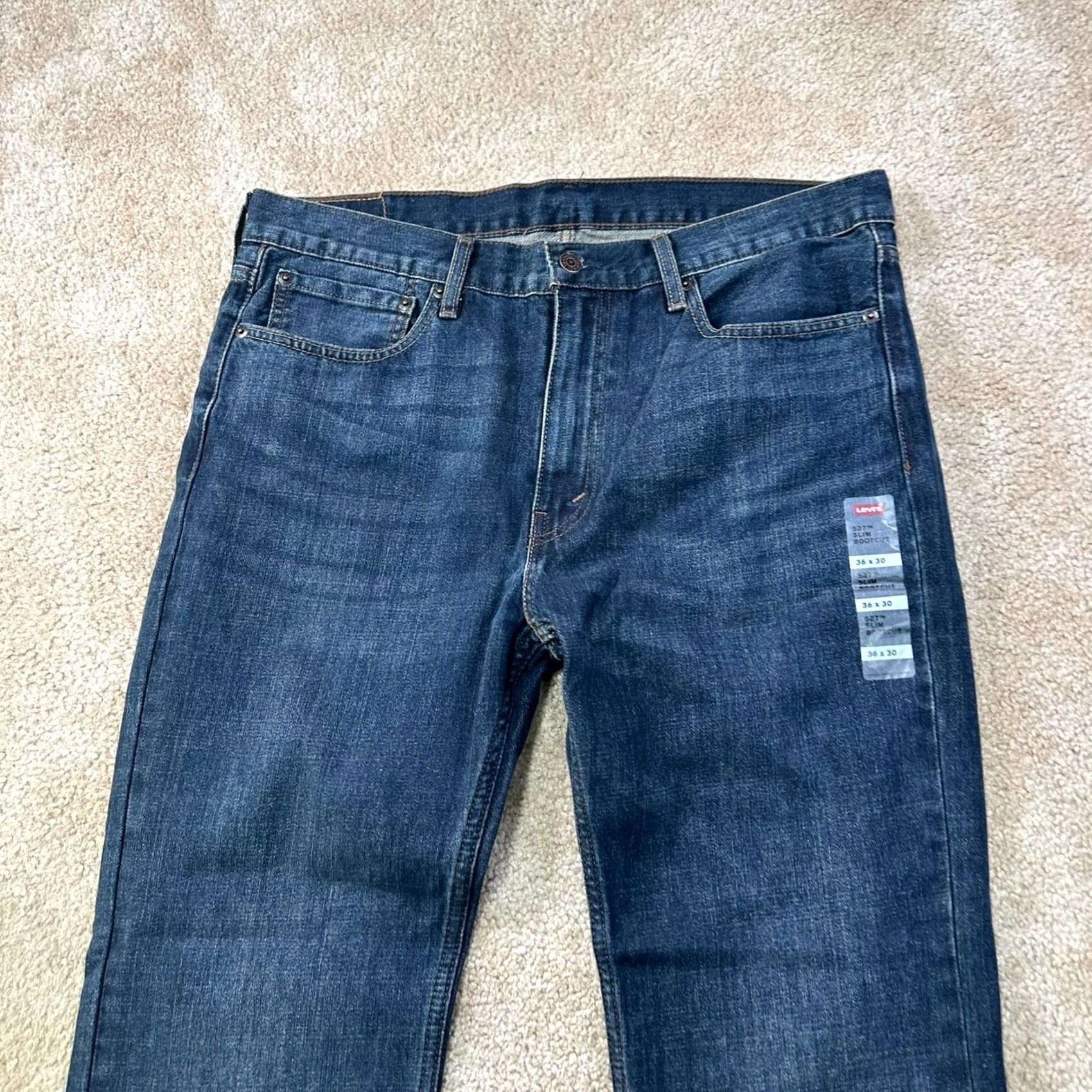Levi's Levi's 527 Jeans Mens 36x30 Bootcut Slim Denim Blue 5-Pocket Zip Zipper Button Vintage New Size US 36 / EU 52 - 2 Thumbnail