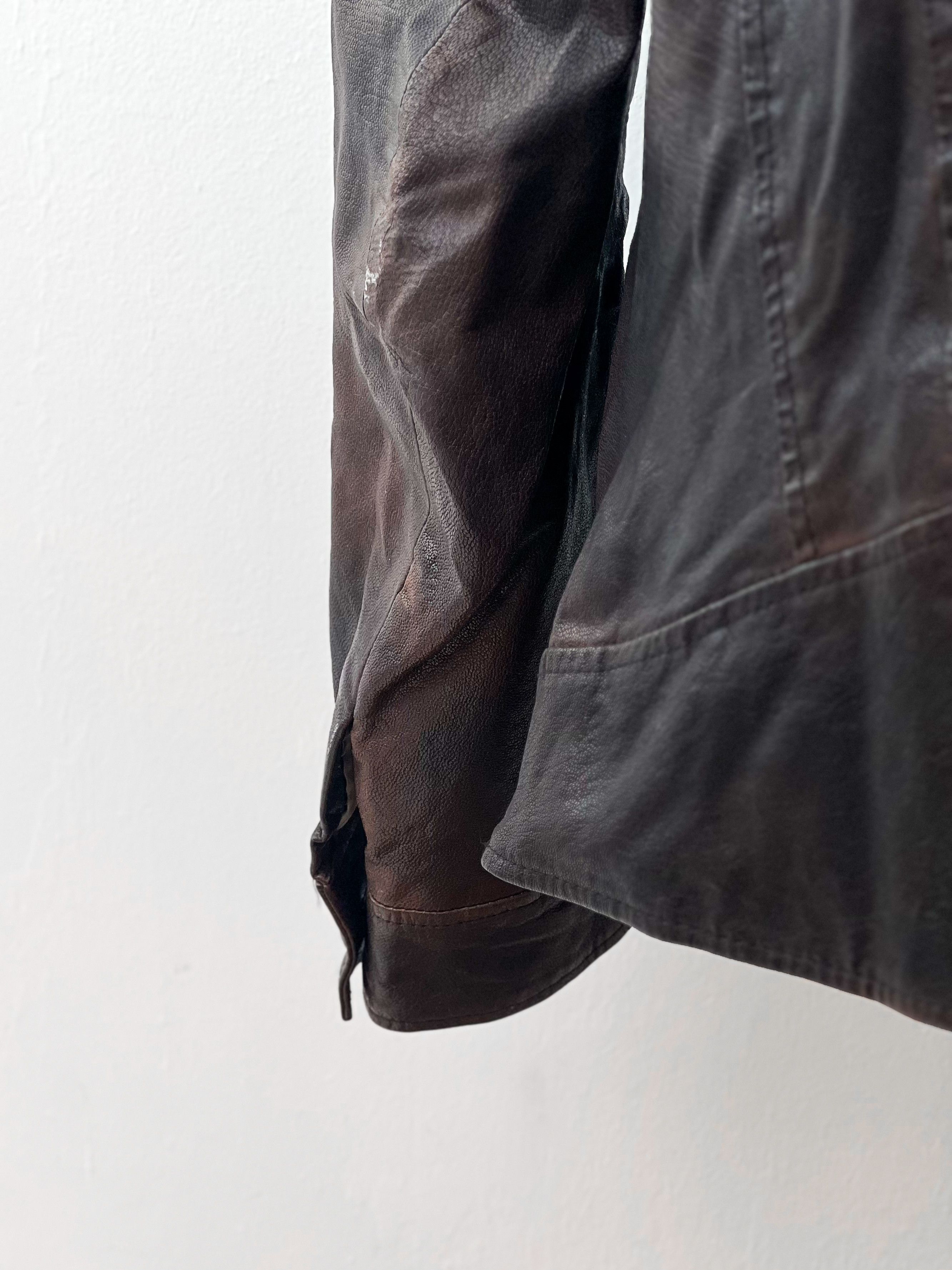 Hugo Boss × Vintage Hugo Boss Orange vintage leather jacket Size US L / EU 52-54 / 3 - 15 Thumbnail