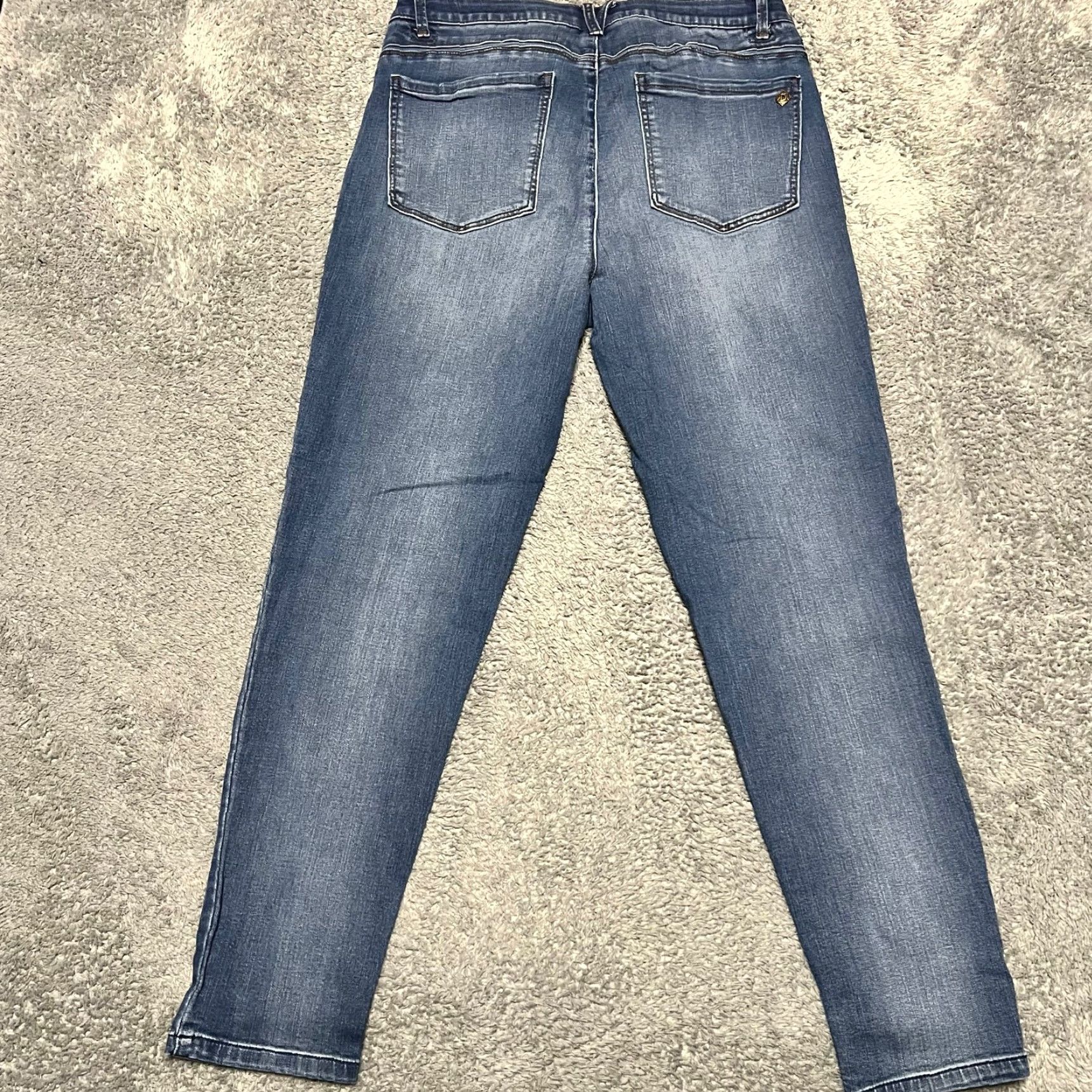 Vintage Democracy Jeans Womens 12 Ankle Denim Blue High Rise 33x27 Pants Regular Size 12 Womens Jeans Blue Denim Pants Ankle Stretch Women Size 34" / US 12 / IT 48 - 3 Thumbnail