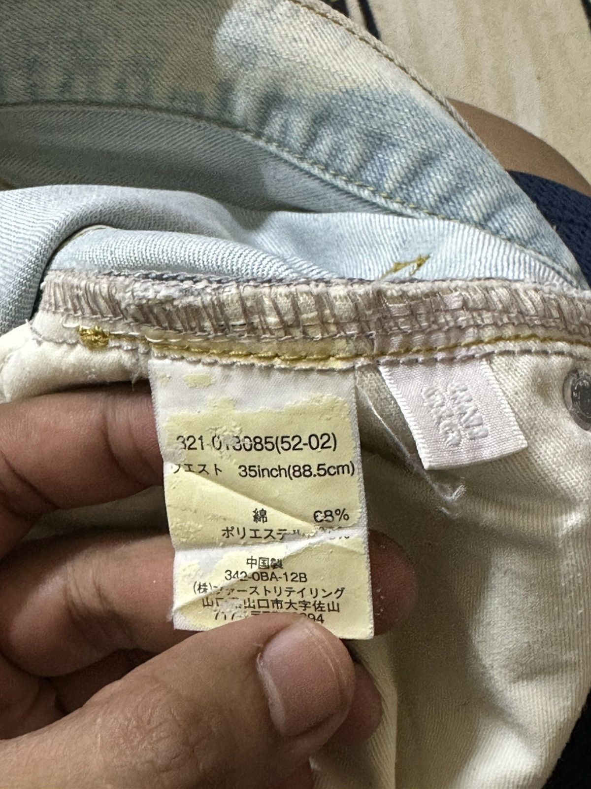 Uniqlo Vintage Uniqlo Faded Mudwash Grunge Denim Size US 35 - 6 Thumbnail