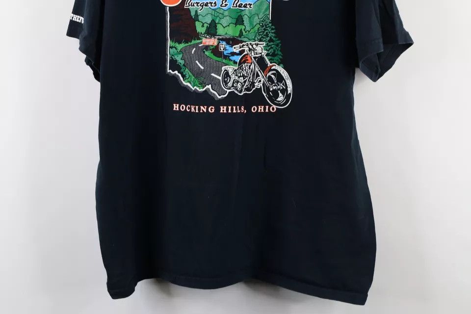 Vintage Vintage Y2K Burgers & Beer What The F**k Motorcycle T-Shirt Size US XL / EU 56 / 4 - 14 Thumbnail