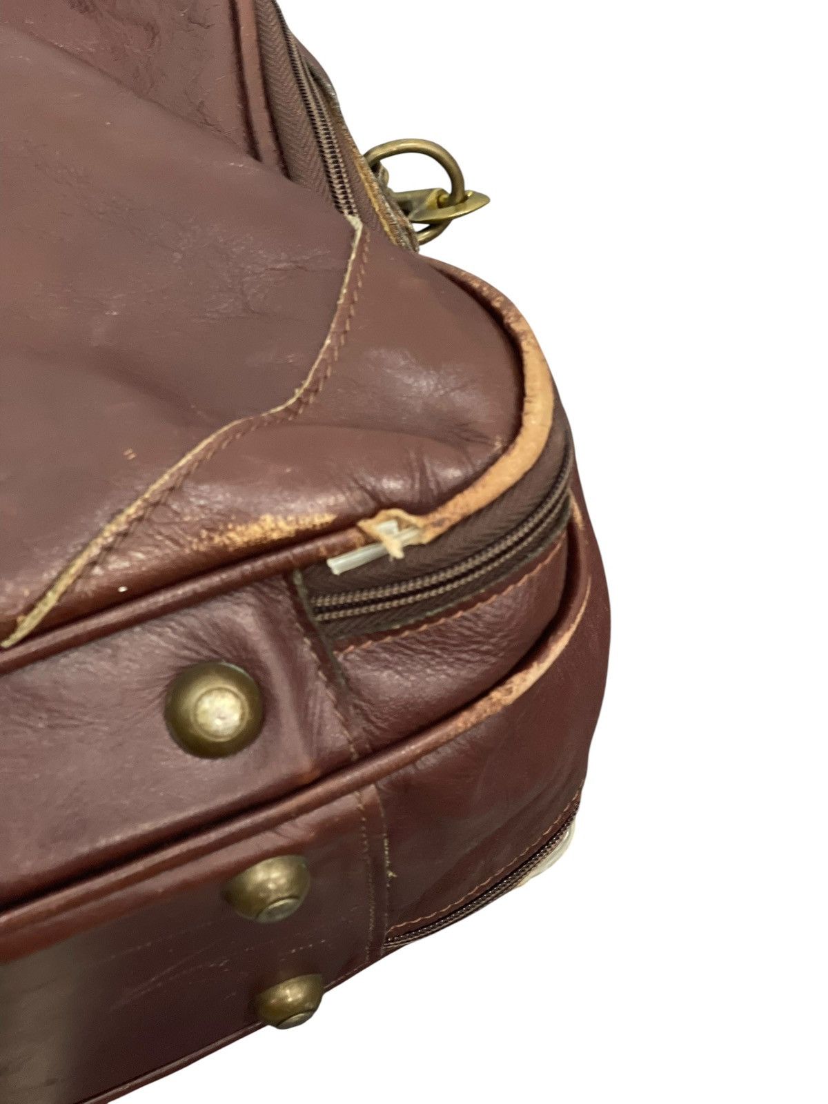 Leather Full Leather Vtg 90s Renwick Canada Travel Bag 6🟩 Size ONE SIZE - 15 Thumbnail