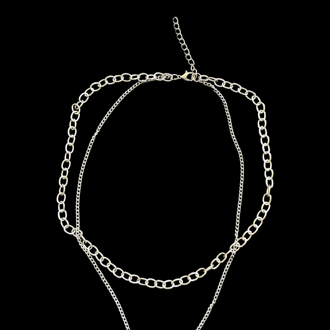 Jewelry Star Chain Necklace Punk Gothic Chrome Rock Size ONE SIZE - 3 Thumbnail
