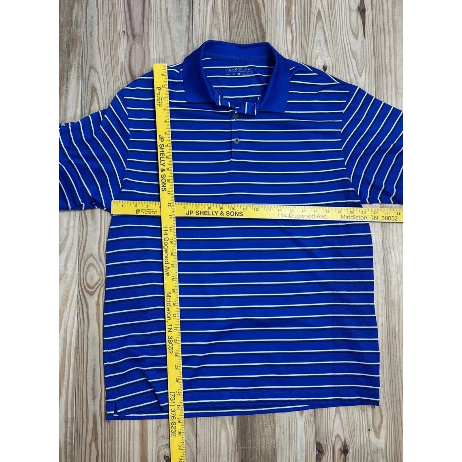 Nike NIKE GOLF Mens Large S/S Dri Fit Golf Polo Shirt Slate Blue Size US XL / EU 56 / 4 - 6 Thumbnail