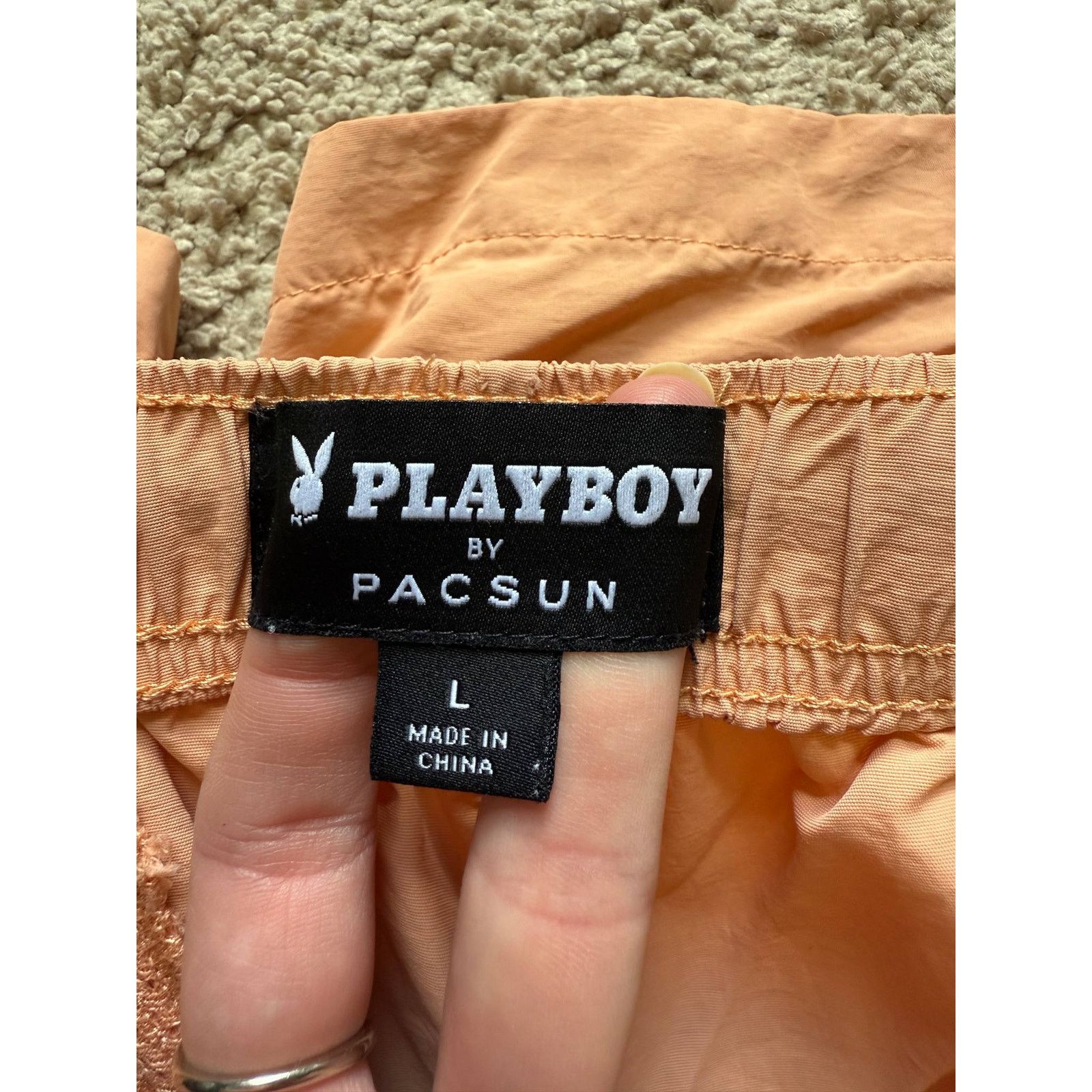 Pacsun PLAYBOY By Pacsun Drawstring Casual Short Peach Mens L Size US 38 / EU 54 - 6 Thumbnail