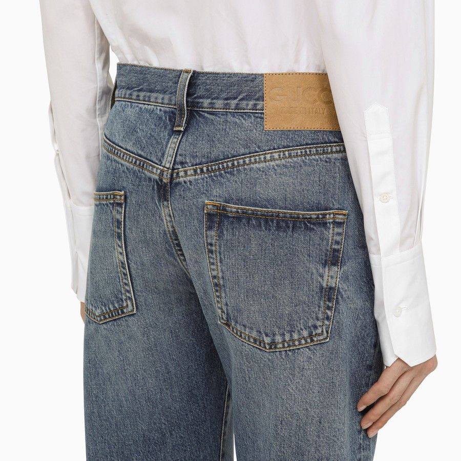 Gucci o1d2blof0824 Denim Jeans With Turn-Ups in Blue Size 25" / US 0 / IT 36 - 5 Thumbnail