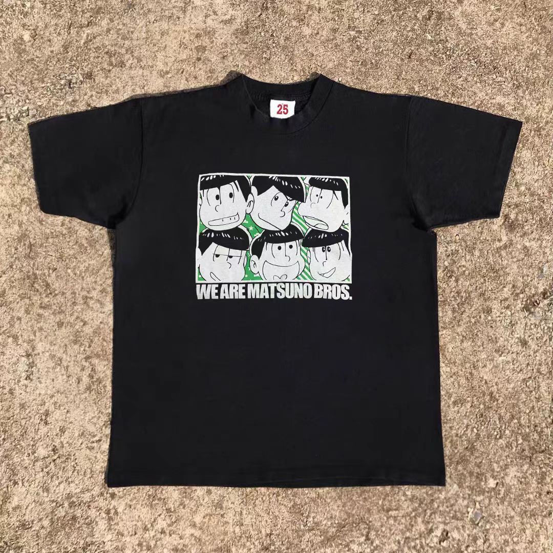 Japanese Brand Black casual retro cartoon print cotton t-shirt Size US M / EU 48-50 / 2 - 1 Thumbnail