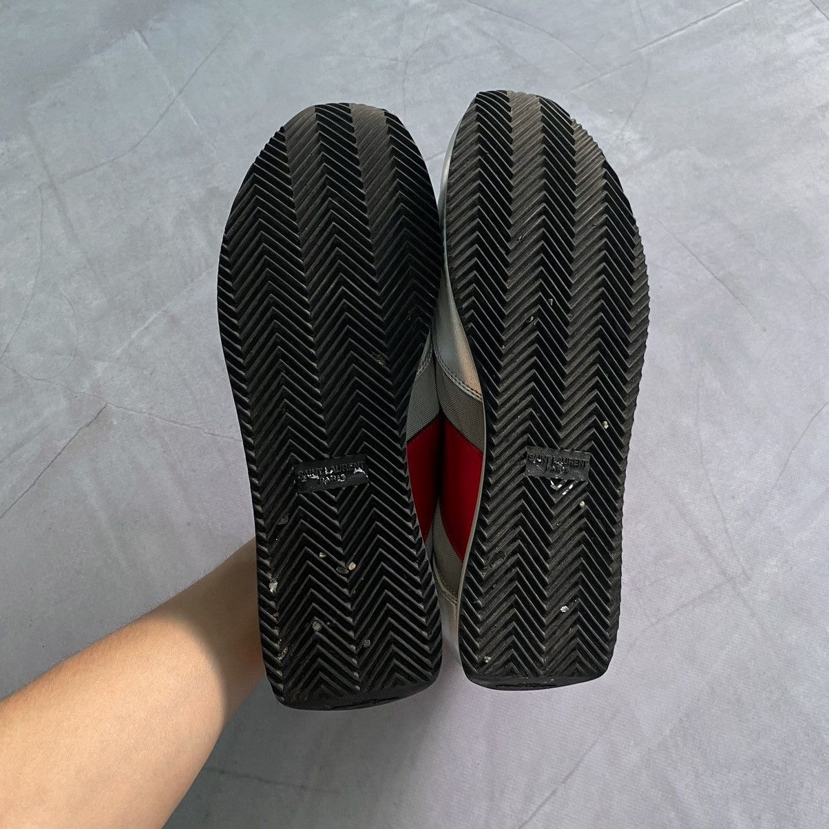 Designer × Saint Laurent Paris Saint Laurent Paris Silver/Red Sneakers Shoes Size US 12 / EU 45 - 12 Thumbnail
