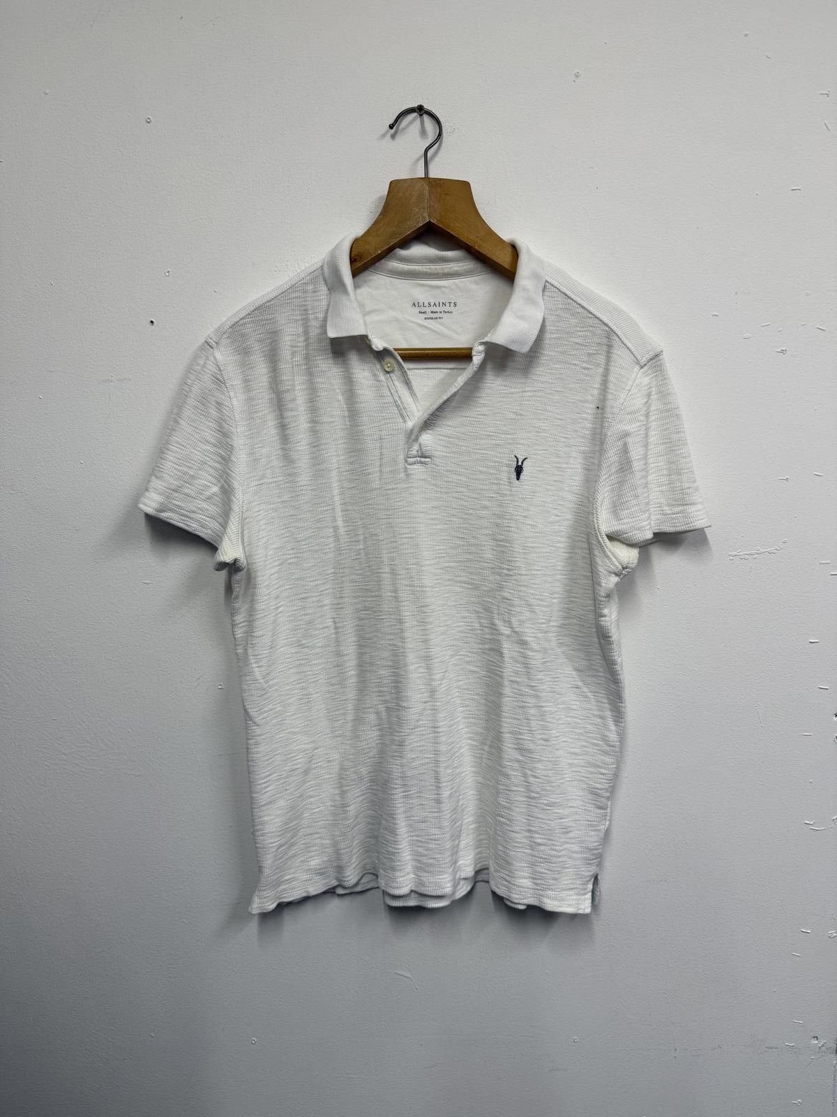 Allsaints AllSaints White Polo Shirt Small Regular Fit Made in Turkey Size US S / EU 44-46 / 1 - 1 Thumbnail