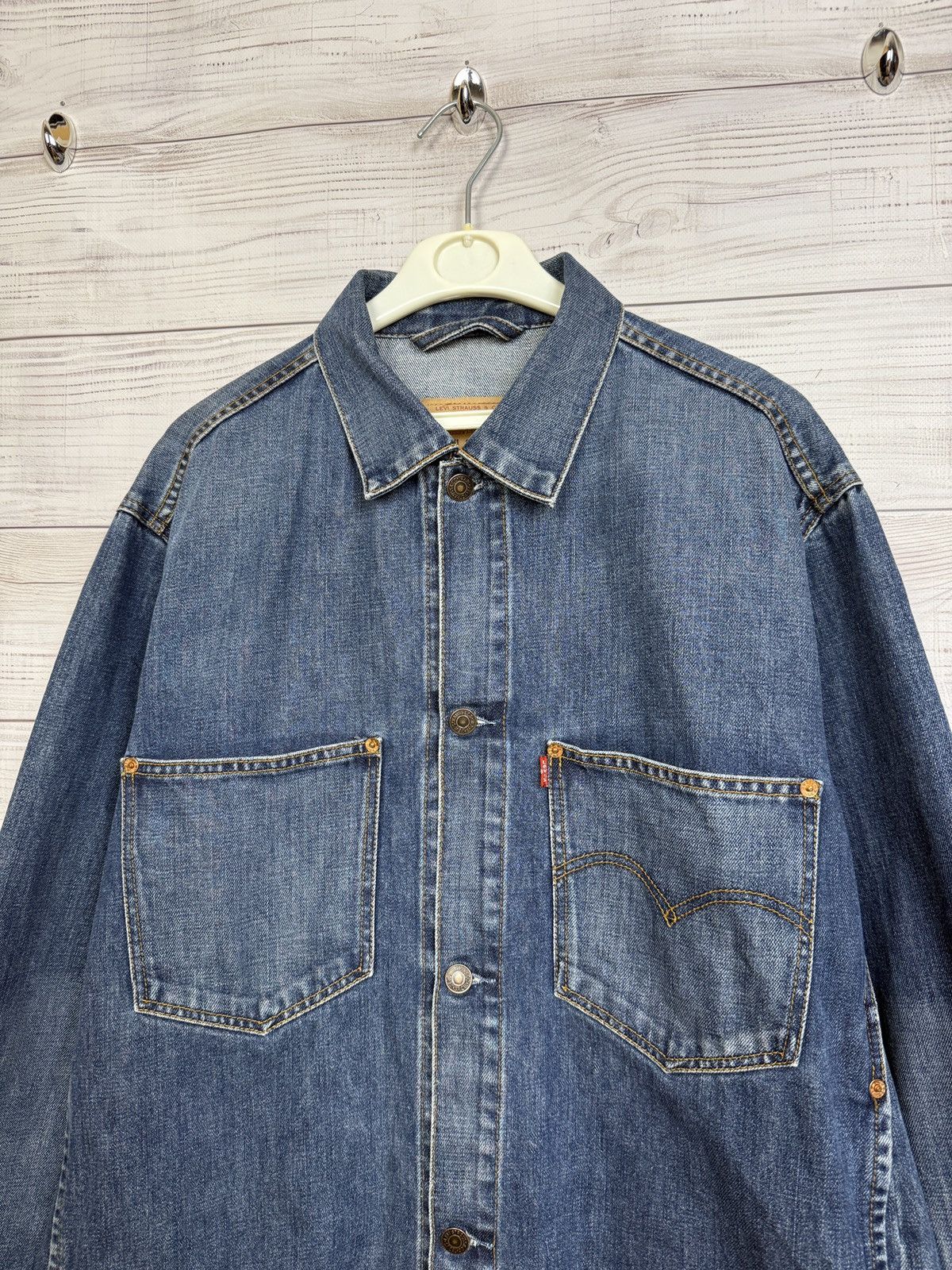 Levi's Vintage Levi's Tracker Denim Jacket Blue XL Size US XL / EU 56 / 4 - 3 Thumbnail