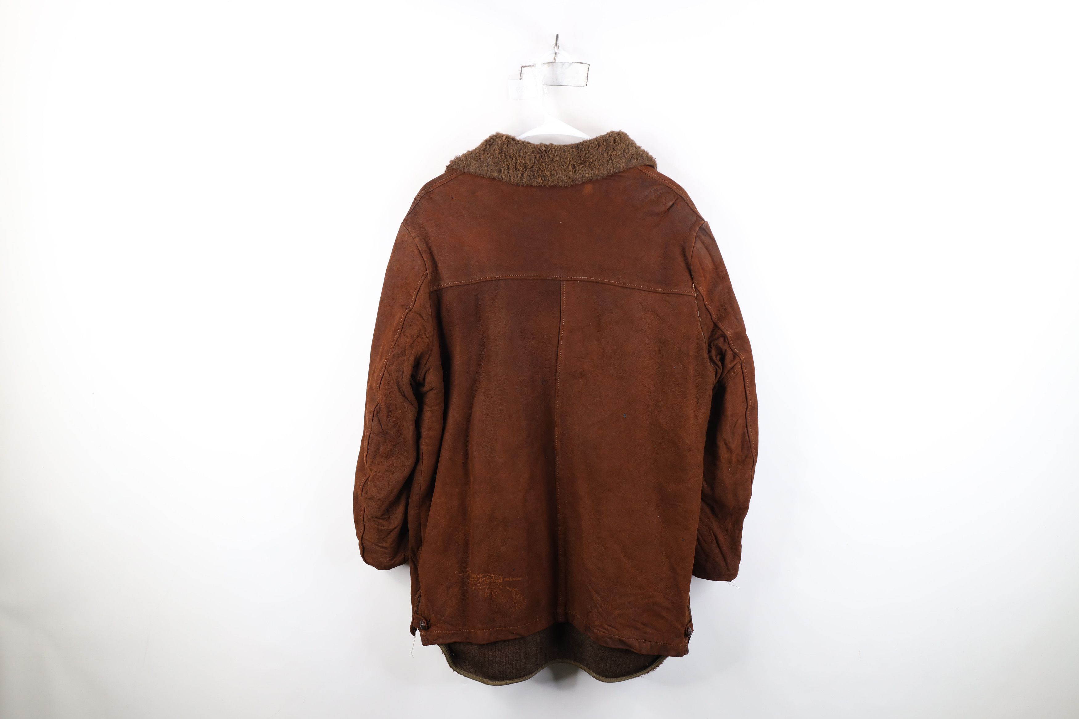 Vintage Vintage 50s McGregor Suede Leather Rancher Jacket Coat USA Size US XL / EU 56 / 4 - 15 Thumbnail