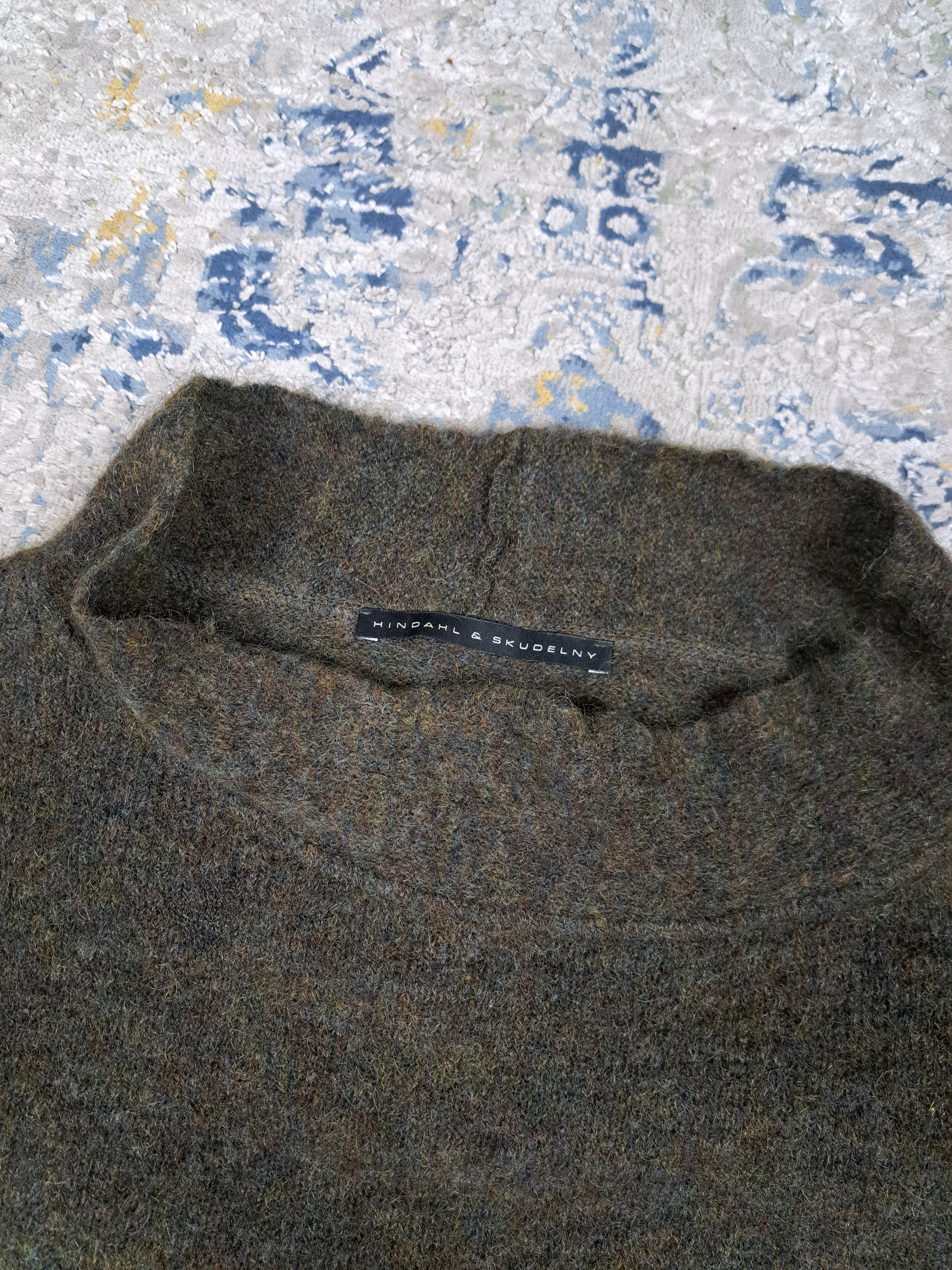 Japanese Brand Mock Neck Mohair & Merino Knit Sweater Like Acne Studios Size S / US 4 / IT 40 - 2 Thumbnail