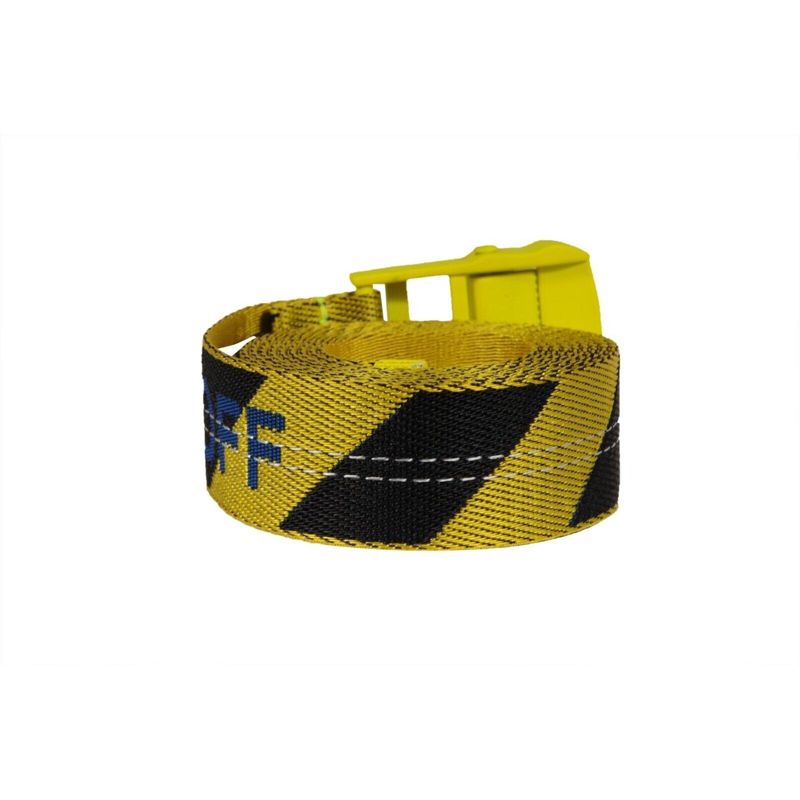 Off-White Industrial Belt One Size Yellow Black Tape Logo Size ONE SIZE - 2 Thumbnail