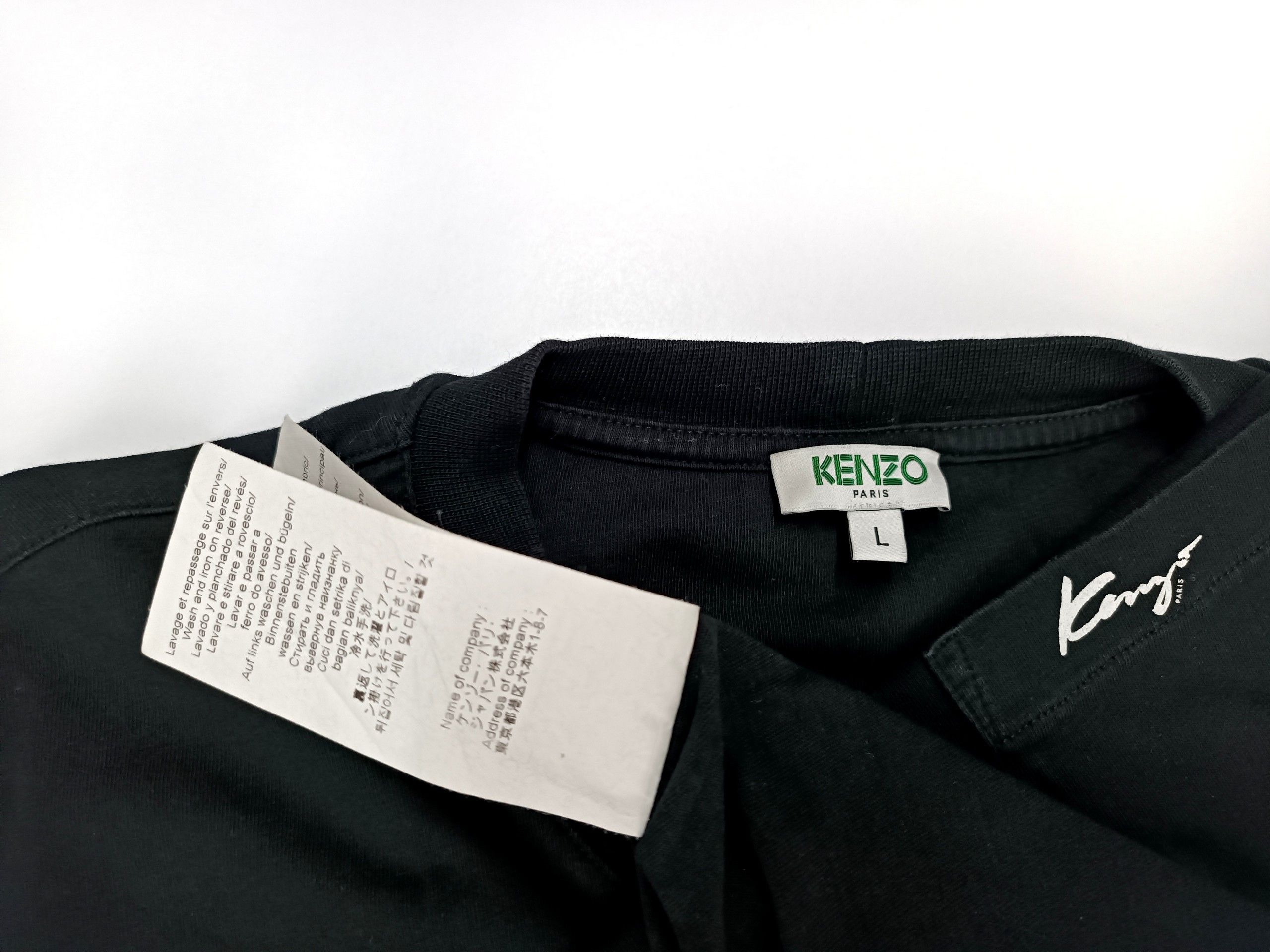 Kenzo Kenzo Paris Logo Black T Shirt size L Size US L / EU 52-54 / 3 - 8 Thumbnail