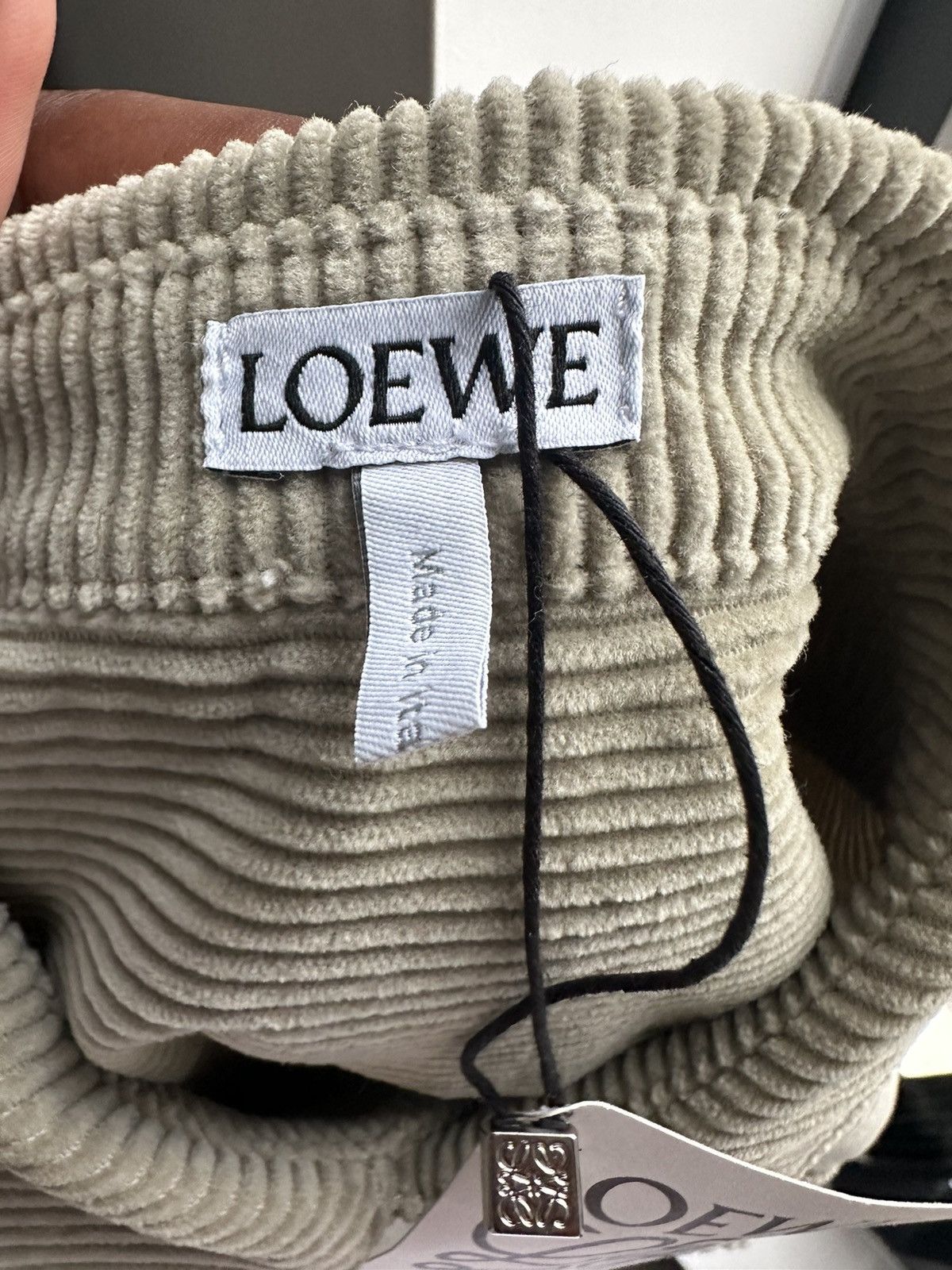 Loewe Loewe Men's Natural Corduroy Overshirt Creta Size US XS / EU 42 / 0 - 5 Thumbnail