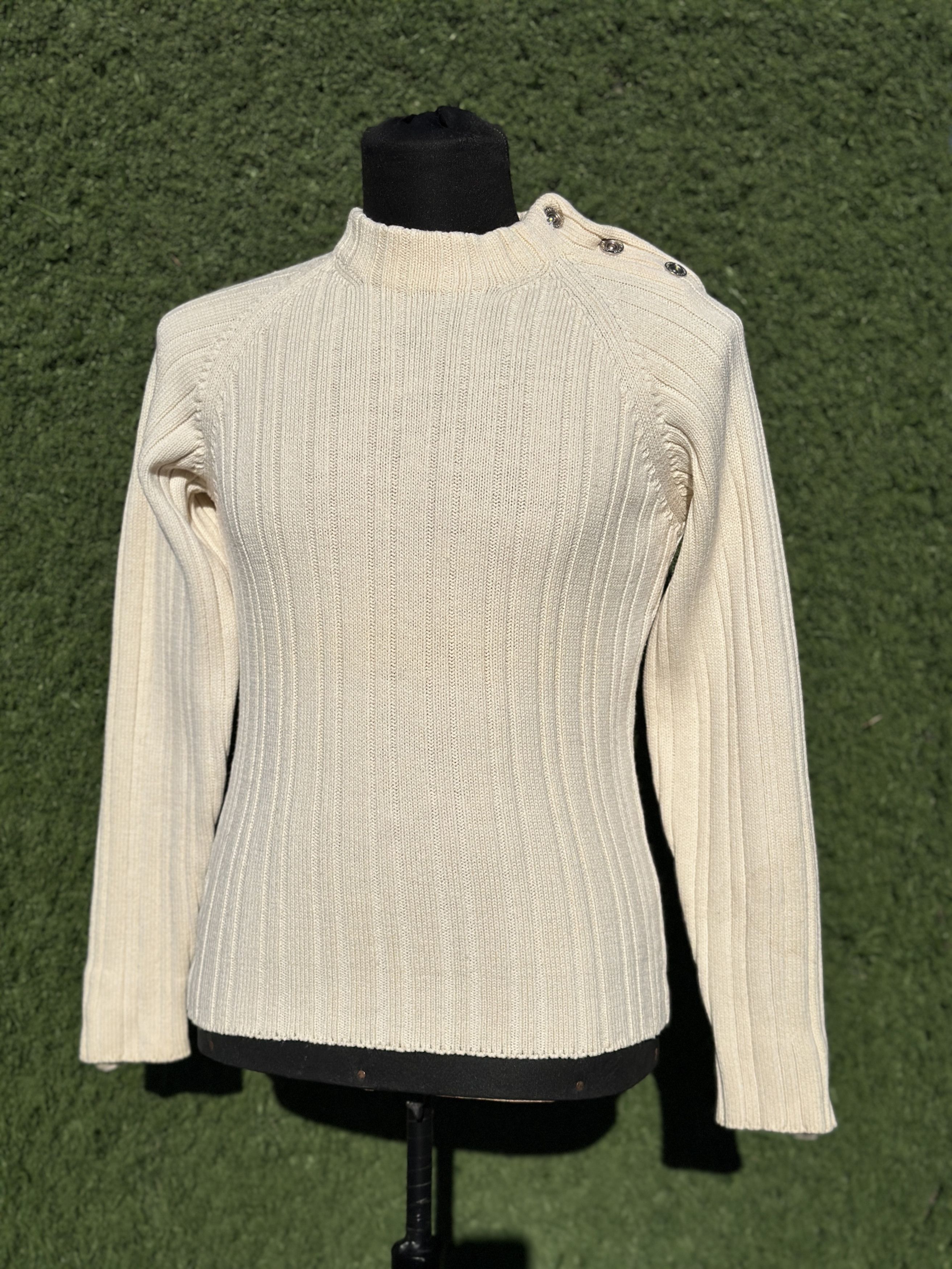 Hermes Hermès Wool Ribbed Button Collar Sweater Slim Fit Size L Size US L / EU 52-54 / 3 - 9 Thumbnail