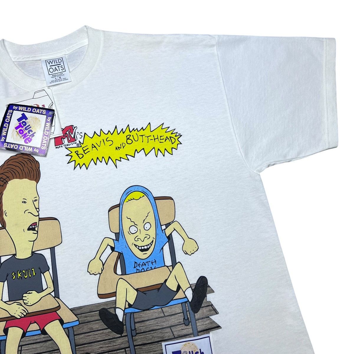Mtv 1997 MTV Beavis And Butthead Wild Oats Touch Tone T-Shirt Size US L / EU 52-54 / 3 - 8 Thumbnail