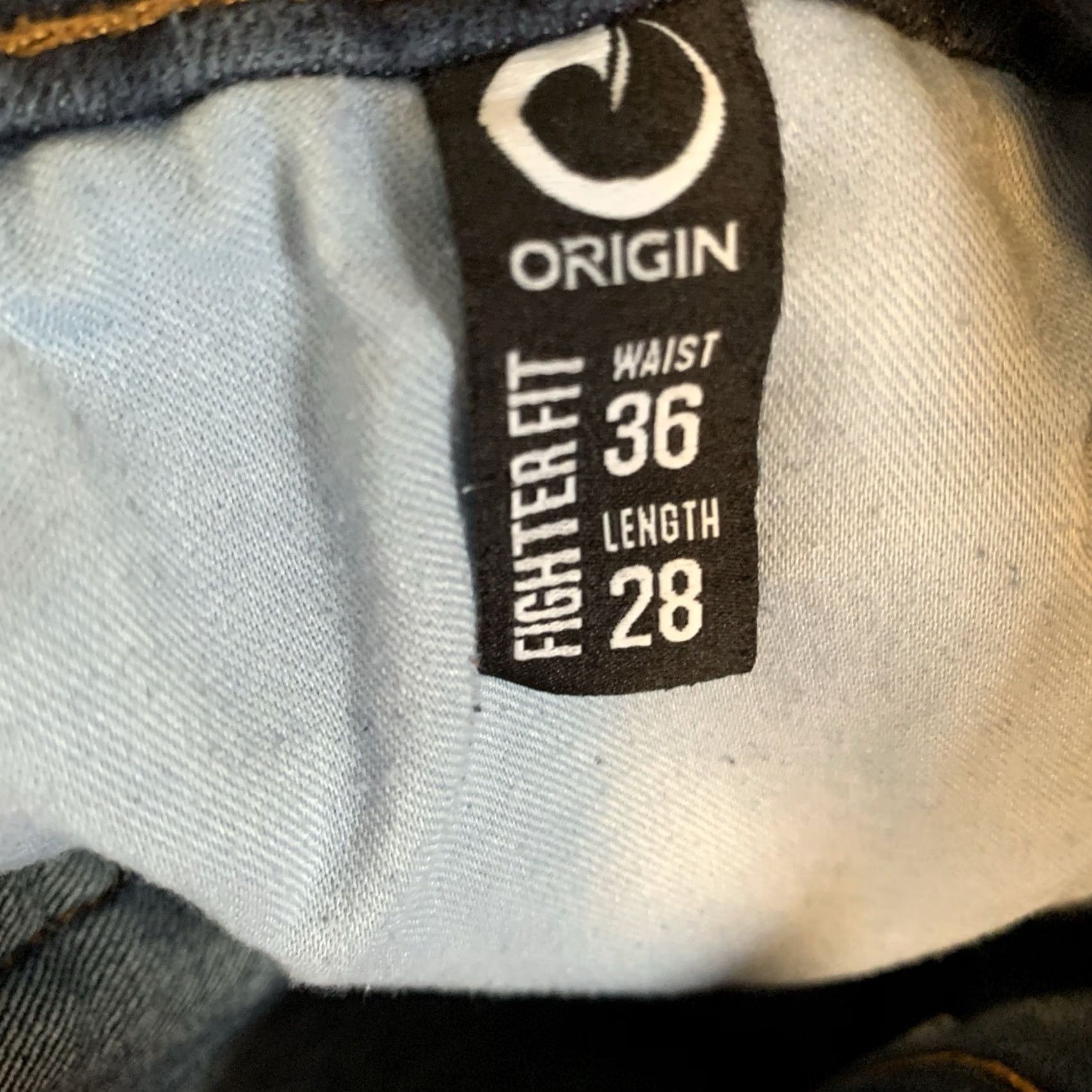 Vintage Origin Jeans Men 36x28 (27) Blue Denim Fighter Fit Delta 68 D68 Made In USA Jeans Men Blue Denim 5-Pocket Zipper Button Vintage No Size US 36 / EU 52 - 6 Thumbnail