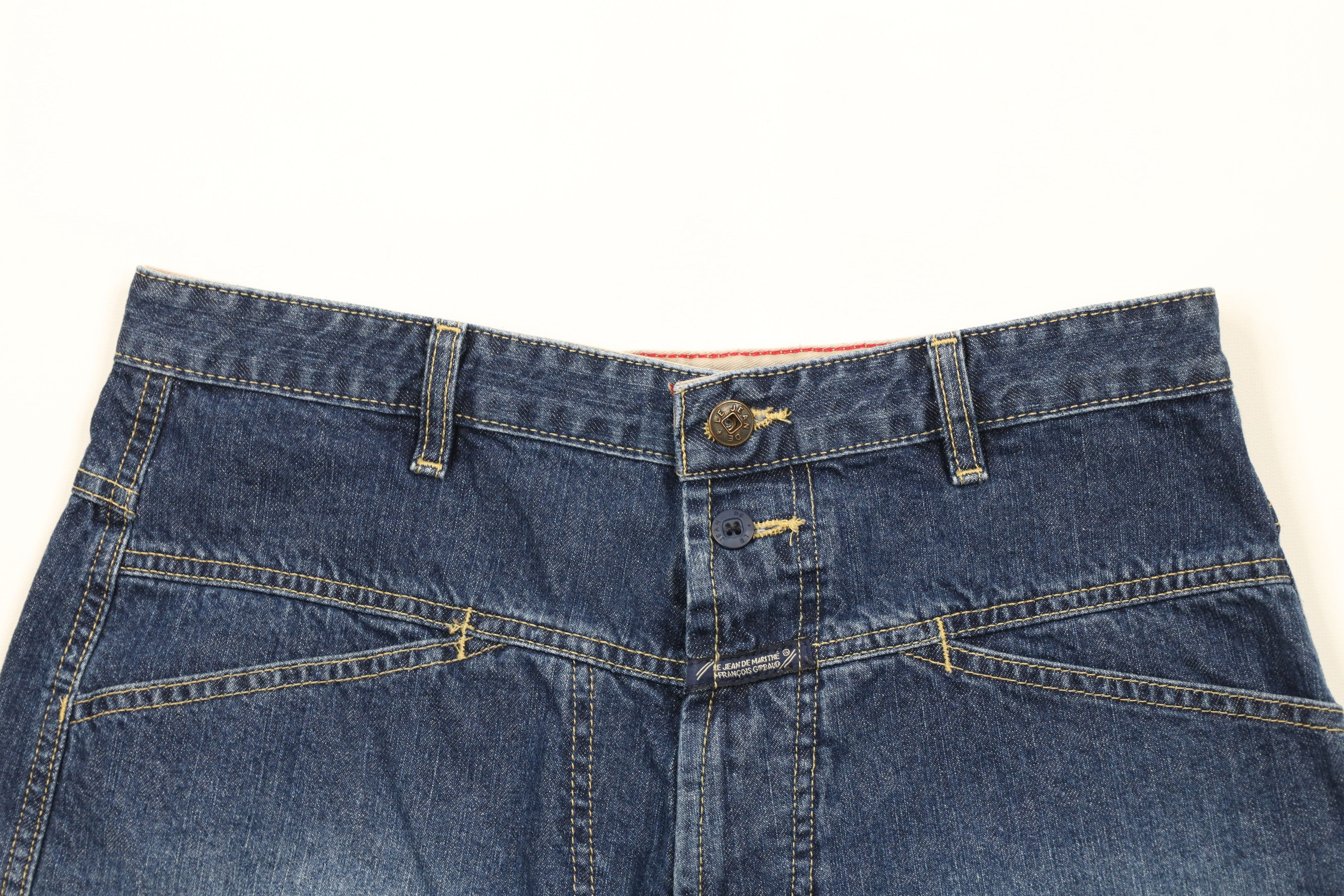 Marithe + Francois Girbaud × Vintage Vintage 90s Marithe Francois Girbaud Baggy Denim Jean Shorts Size US 32 / EU 48 - 2 Thumbnail