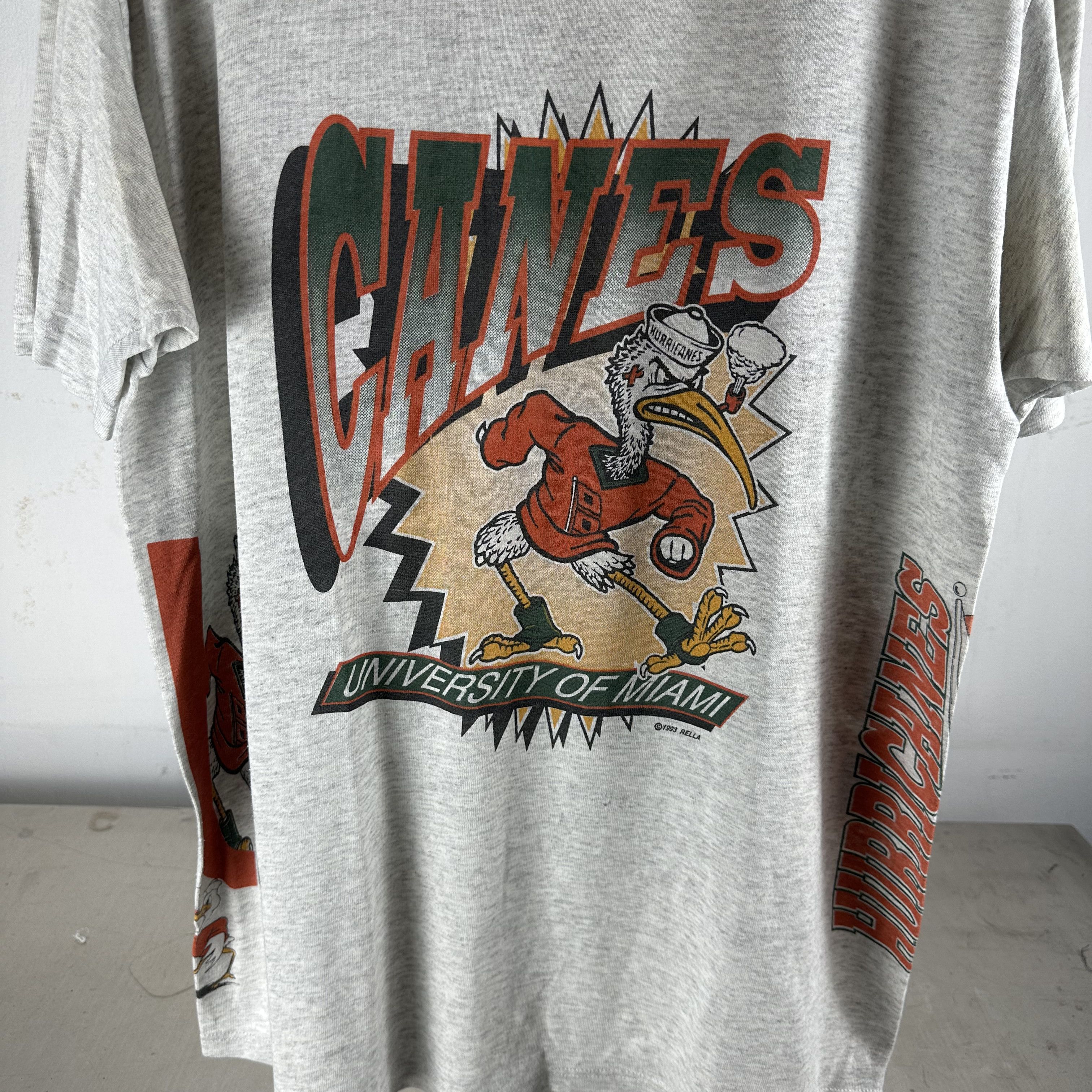 Vintage Vintage 1993 Miami Hurricanes NCAA Wraparound AOP T-Shirt Size US XL / EU 56 / 4 - 2 Thumbnail