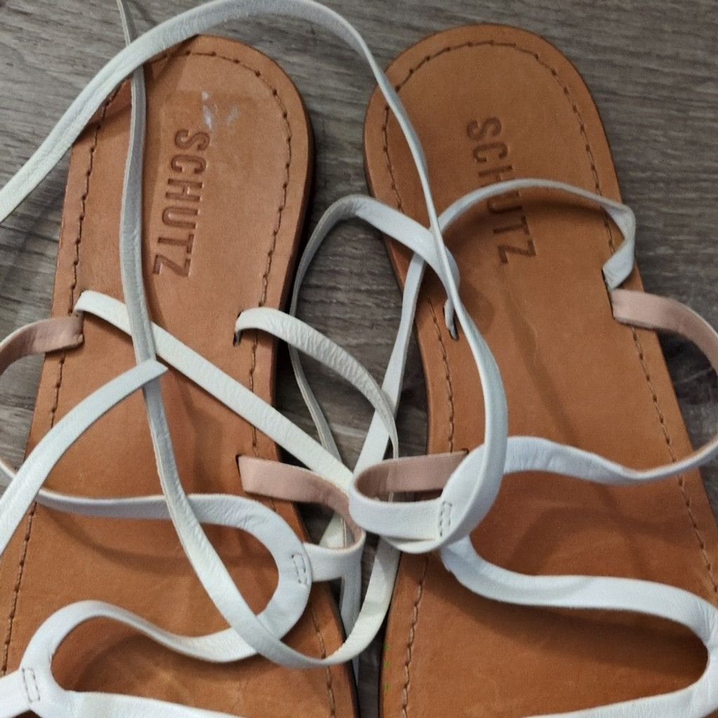 SCHUTZ Schutz Urkula Suede Strappy Flat Sandals Size 7.5B Size US 7.5 / IT 37.5 - 3 Thumbnail