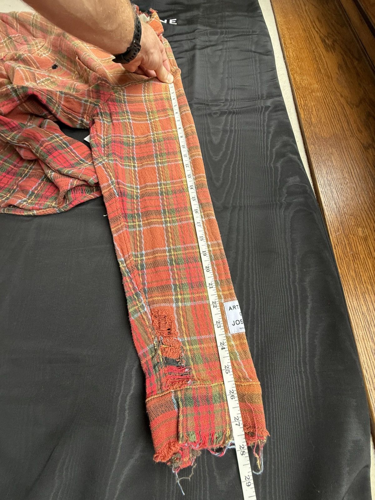 Gallery Dept. Gallery Dept Marley Distressed Checked Cotton-Flannel Shirt Size US L / EU 52-54 / 3 - 8 Thumbnail