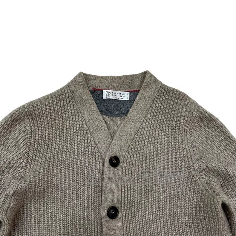 Brunello Cucinelli Brunello Cucinelli Khaki cashmere cardigan Size XS / US 0-2 / IT 36-38 - 3 Thumbnail