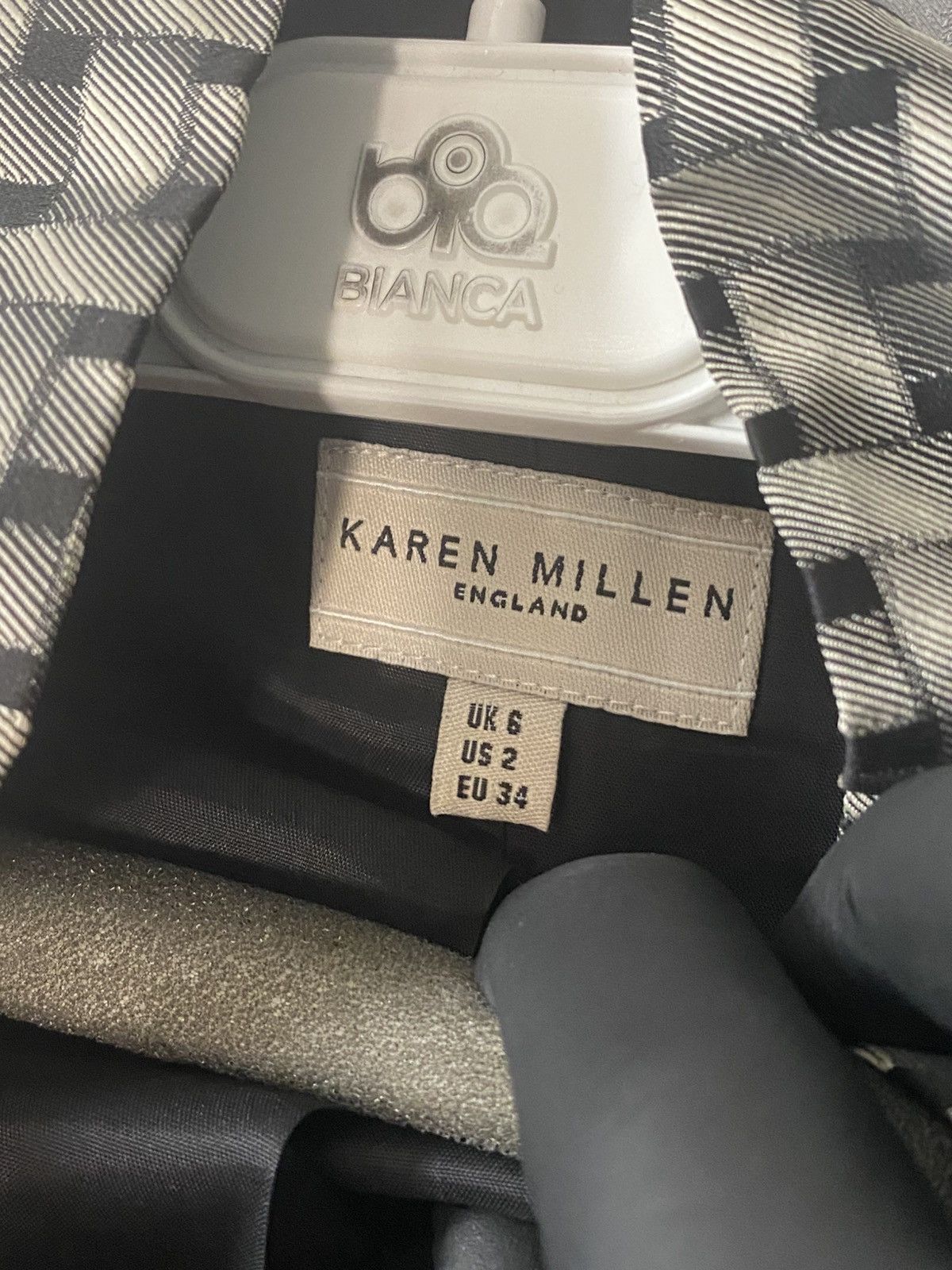 Karen Millen Karen Millen Silver Silk Dress Elegant Size EU 34 Size XS / US 0-2 / IT 36-38 - 6 Thumbnail
