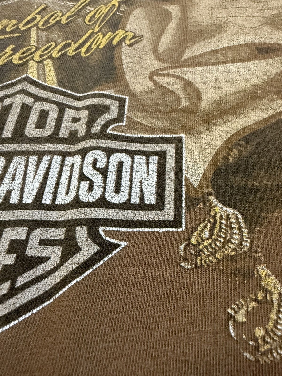 Harley Davidson 2006 Harley Davidson Wanted Poster Greenville NC Cropped Tee Size US L / EU 52-54 / 3 - 6 Thumbnail