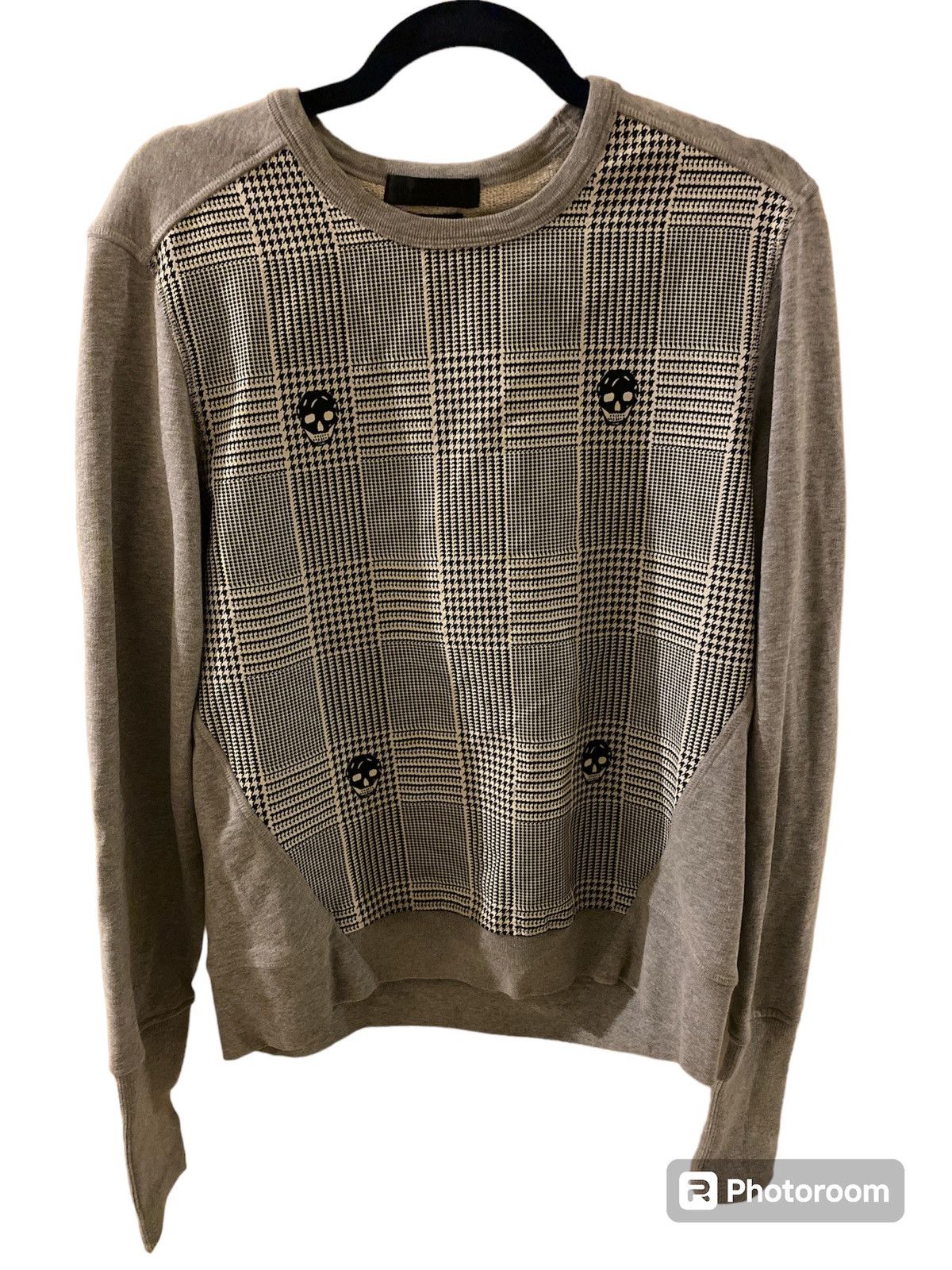 image of Alexander Mcqueen Tartan Grey Sweatshirt, Men's (Size Small)