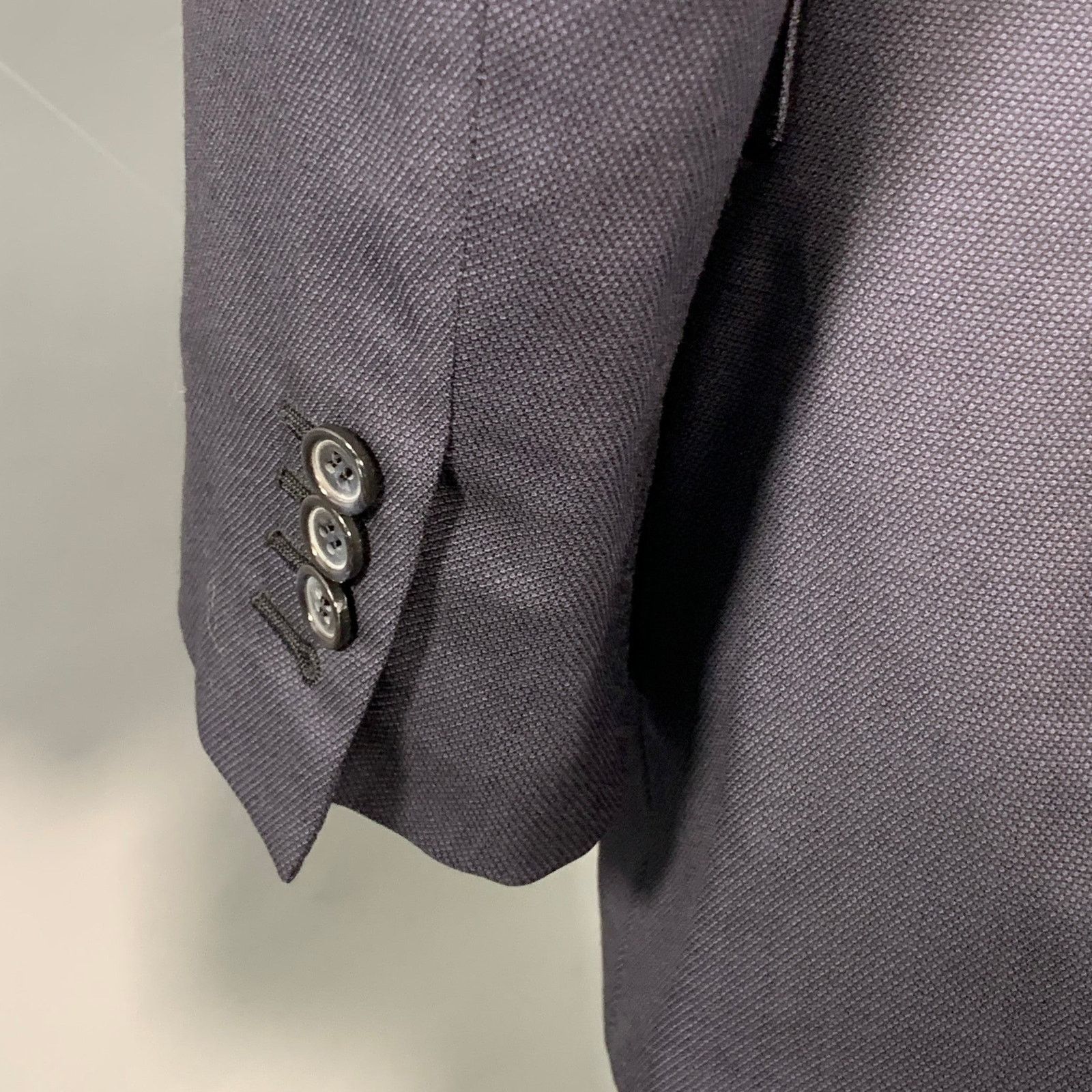 Brioni BRIONI for WILKES BASHFORD Navy Wool Twill Notch Lapel Coat Size 44R - 4 Thumbnail