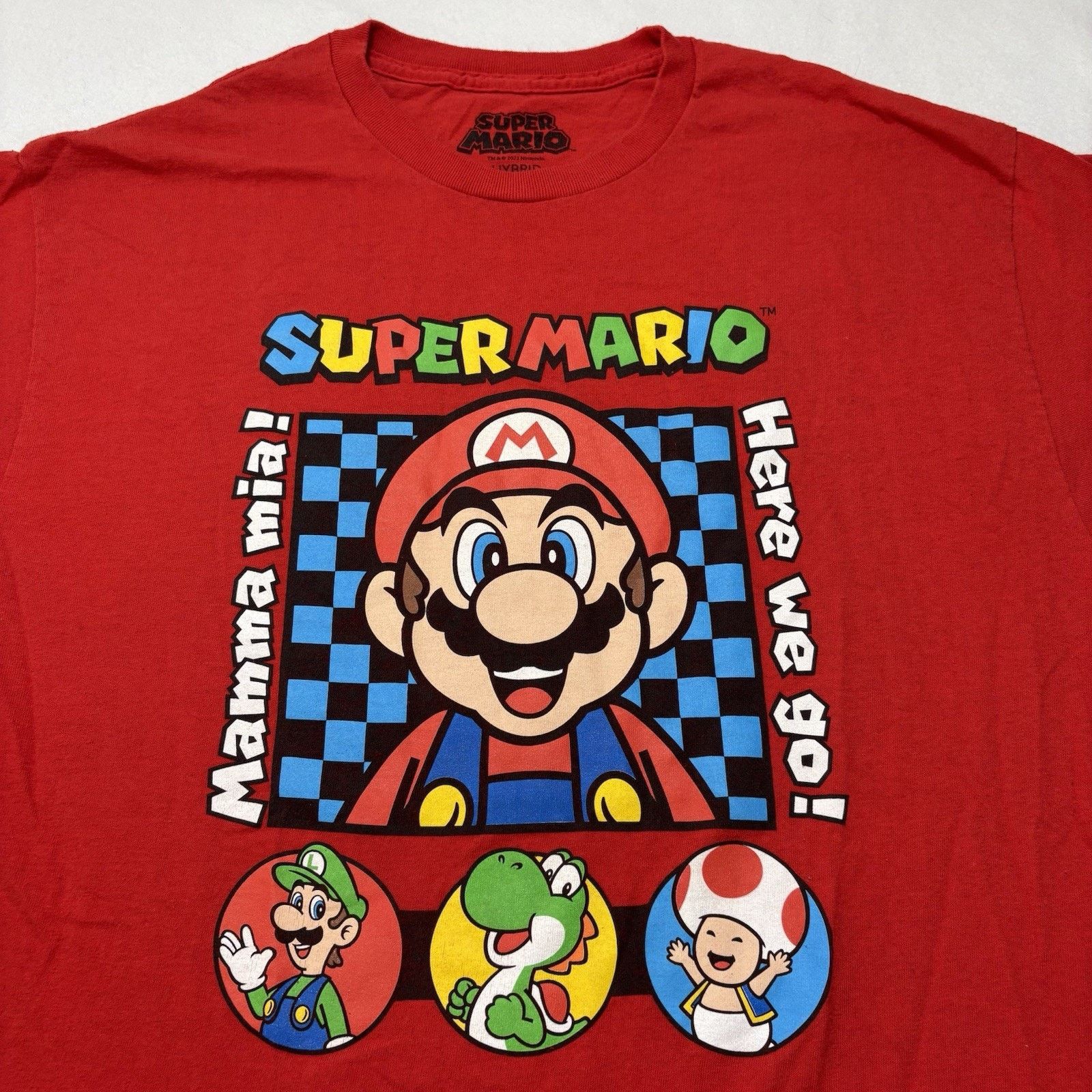 Nintendo Nintendo Super Mario Large Graphics T Shirt Red Here We Go Size US L / EU 52-54 / 3 - 2 Thumbnail