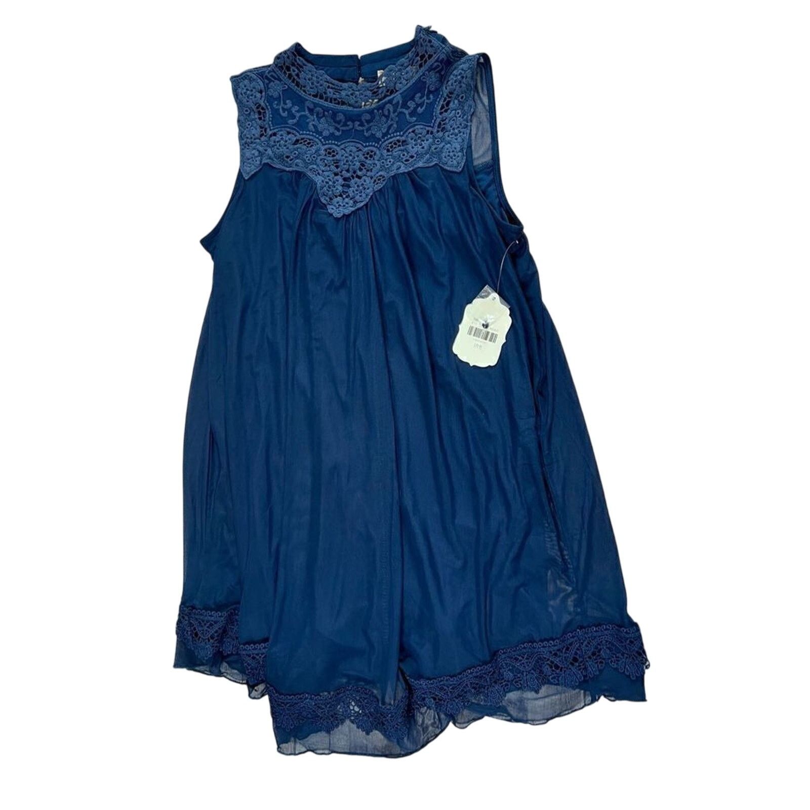 Other Altar'd State Blue Lace Sleeveless Dress MEDIUM Cottagecore Size M / US 6-8 / IT 42-44 - 2 Thumbnail