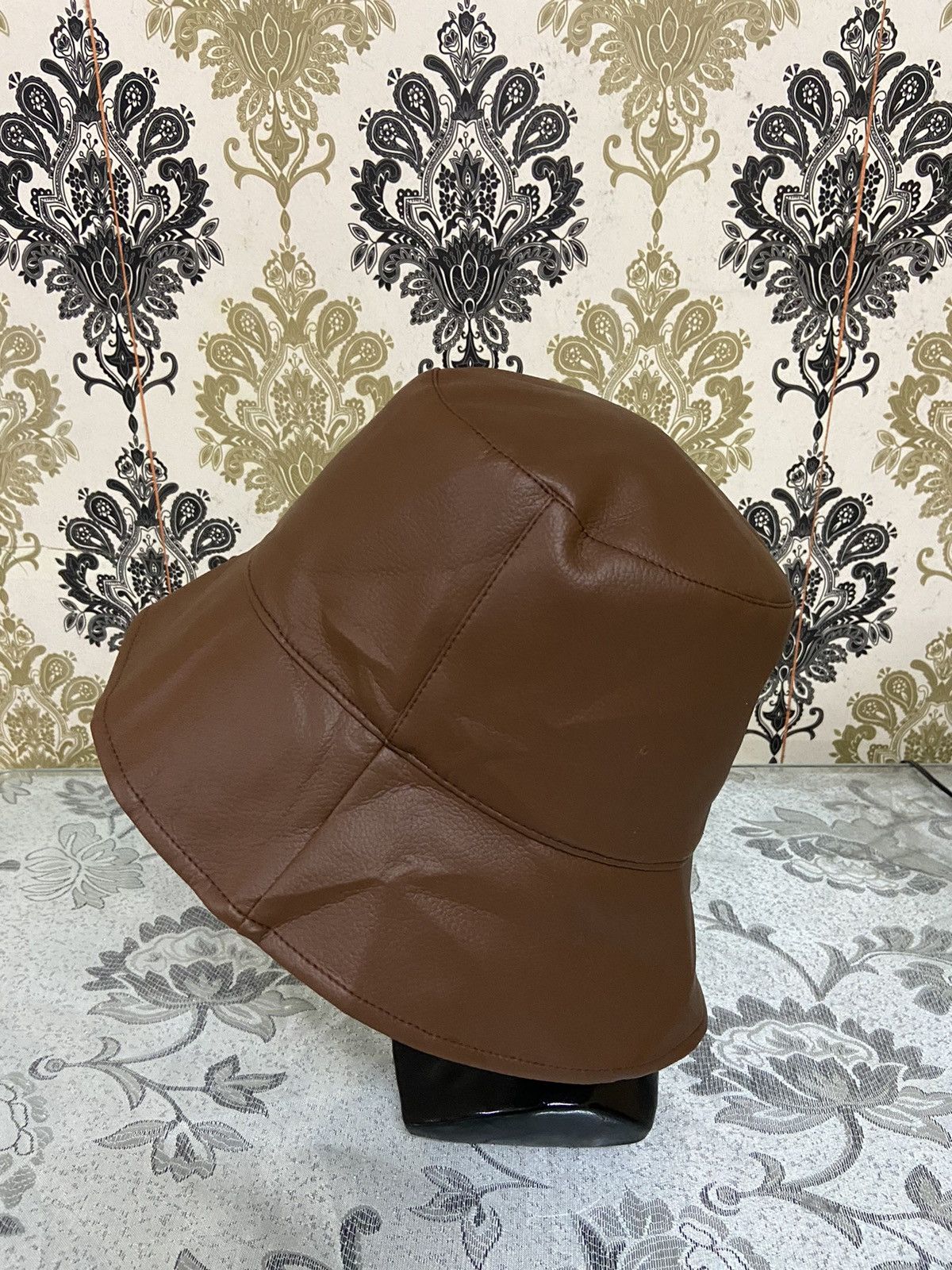 Japanese Brand Leather Bucket Hat Size ONE SIZE - 4 Thumbnail