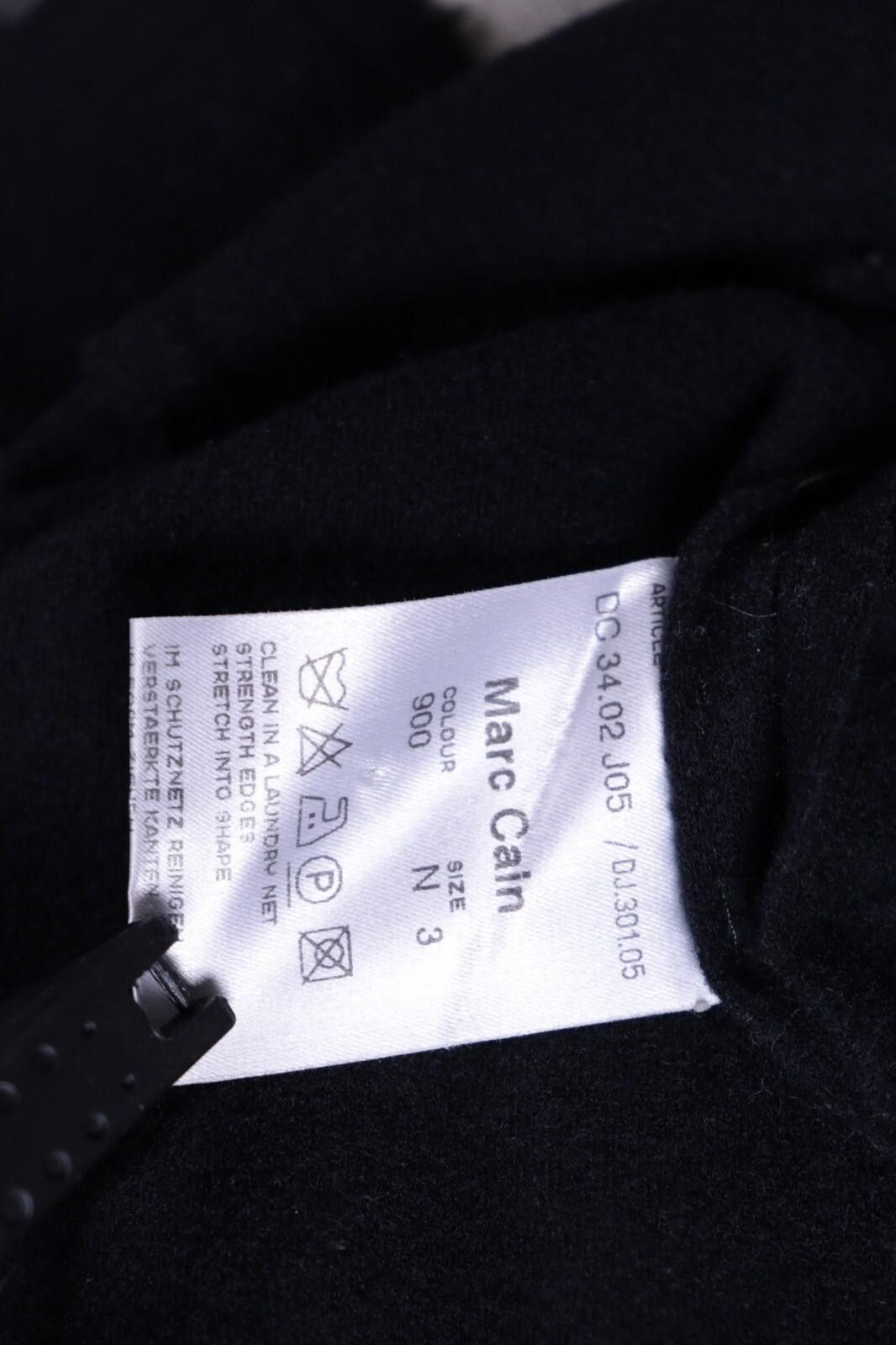 Designer Marc Cain Black Lagenlook Wool Blazer Jacket Size 3 Size M / US 6-8 / IT 42-44 - 11 Thumbnail