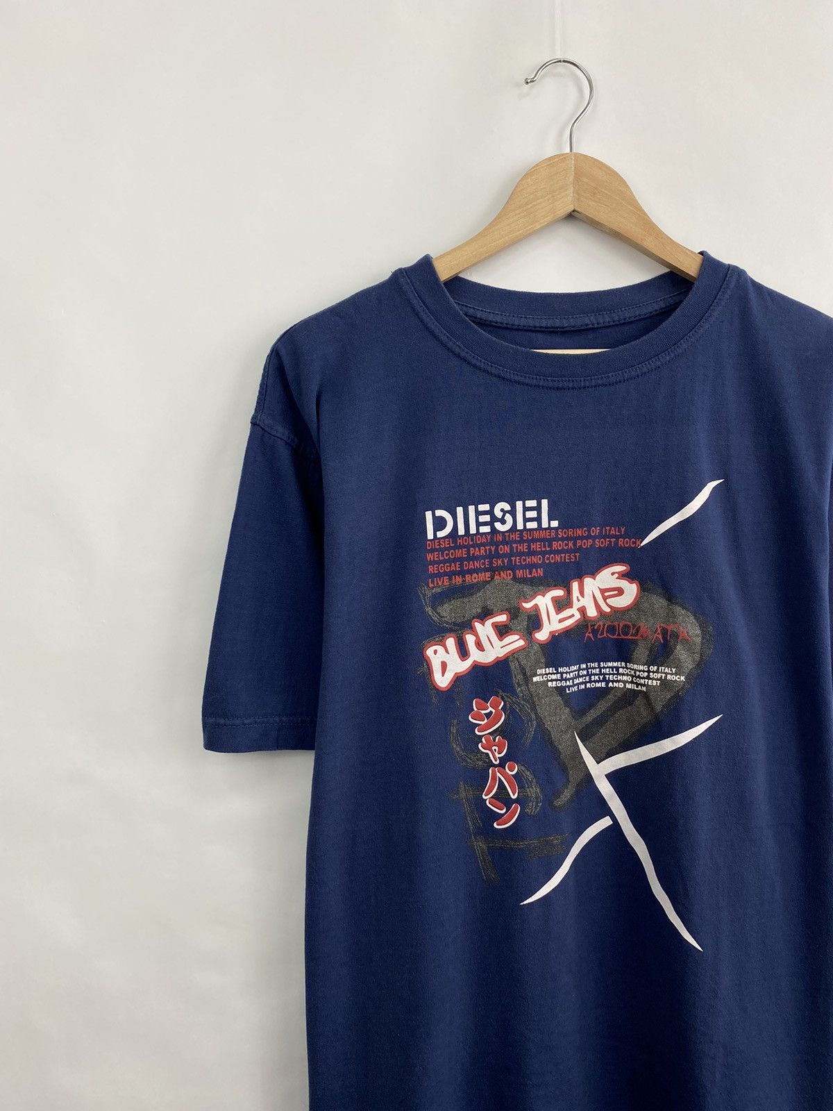 Diesel × Japanese Brand 🇯🇵 Vintage 90s Diesel Japan Big Logo T-Shirt Retro Rare Y2K Size US L / EU 52-54 / 3 - 3 Thumbnail