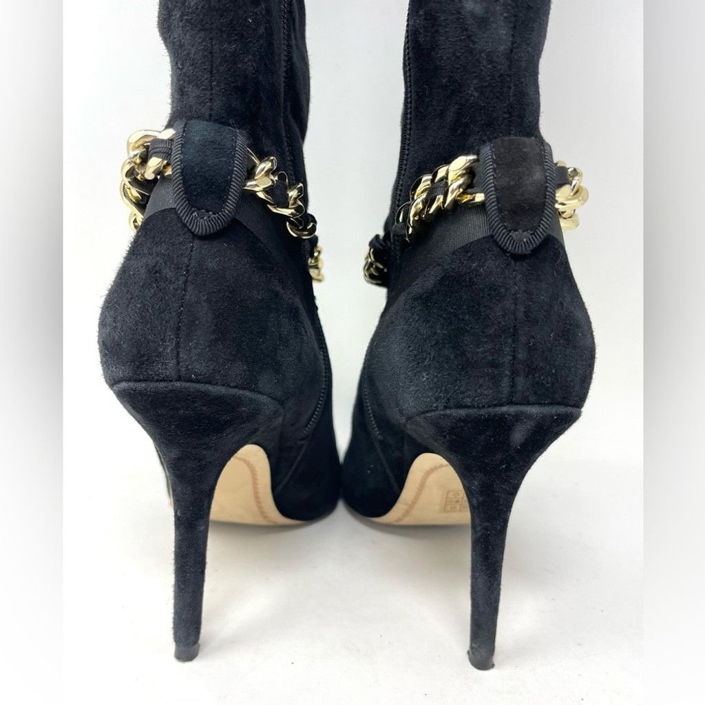 Karl Lagerfeld Karl Lagerfeld Maryam Black Suede Heeled Boots Size 7/ 37.5 Size US 7 / IT 37 - 7 Thumbnail
