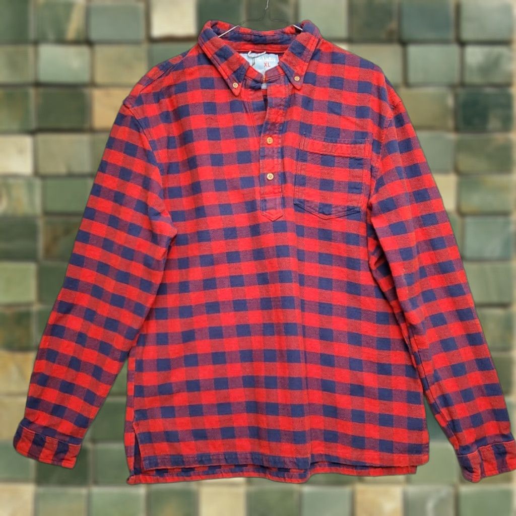 Chubbies Nutter by Chubbies Flannel Shirt Men XL Buffalo Plaid Red Blue Pullover Made USA Shirt Size US XL / EU 56 / 4 - 1 Thumbnail