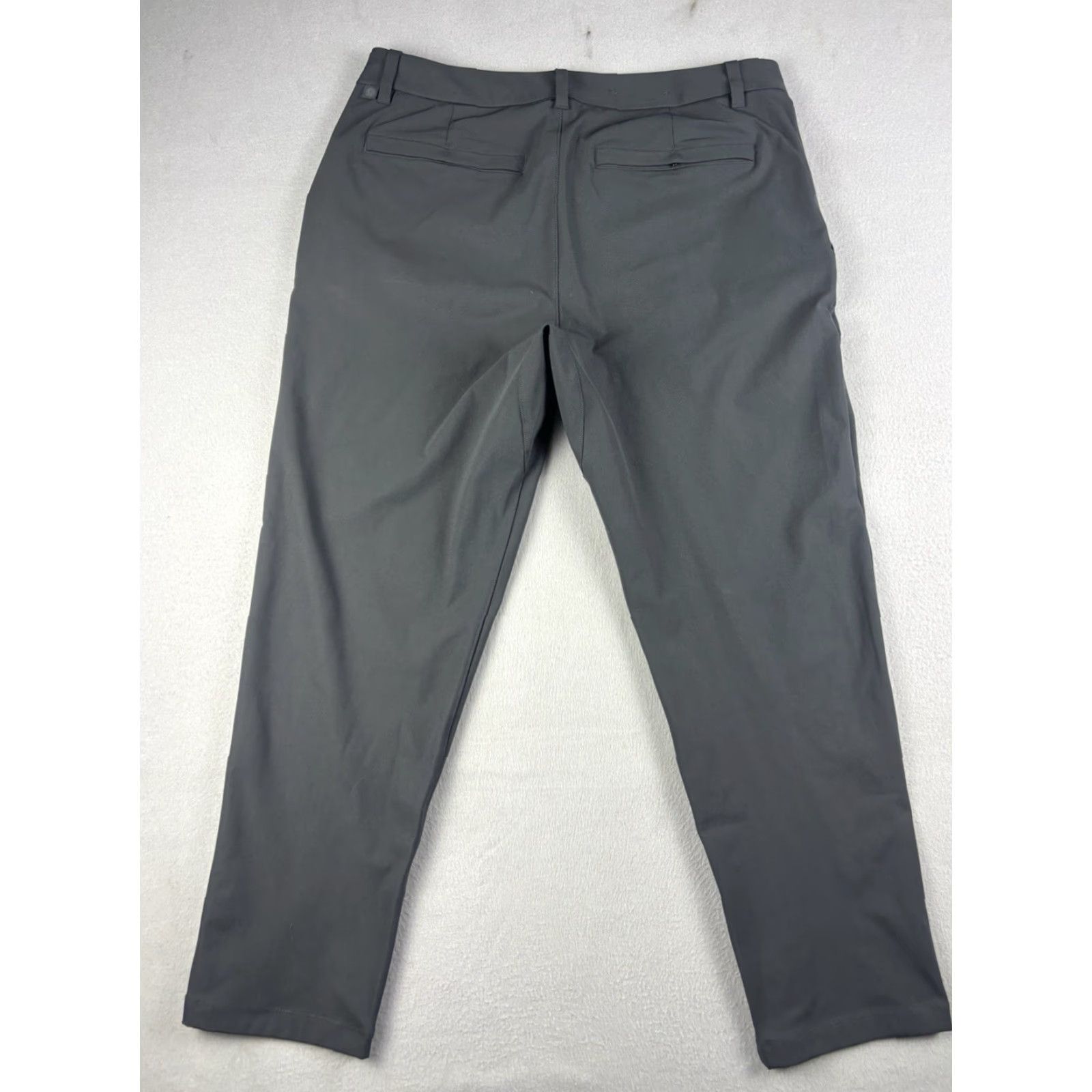 Lululemon Pants Mens 34x27 Gray Slim Fit Chino Sports Preppy Dress Casual Travel Regular Size 34 Inseam 27 - Polyester Blend Slim Knit Modernist?
