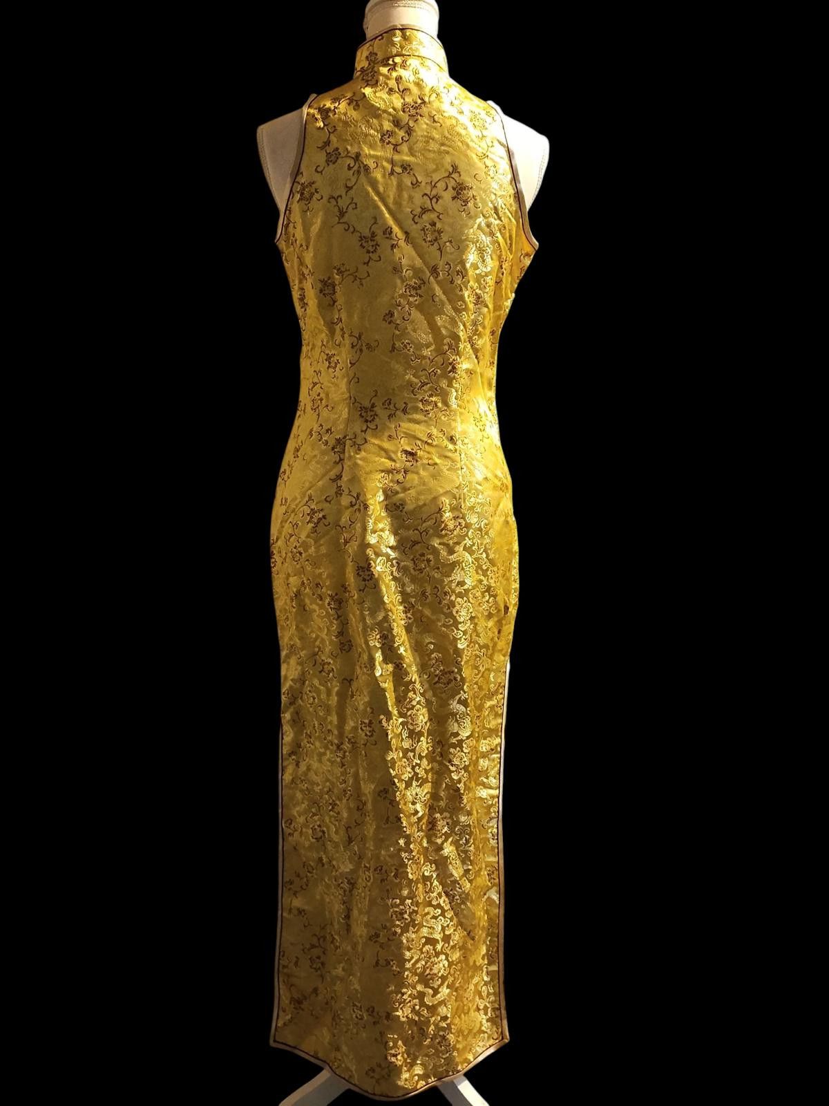 Other Chinatown Elegant Gold Sleeveless Midi Dress Size S / US 4 / IT 40 - 7 Thumbnail